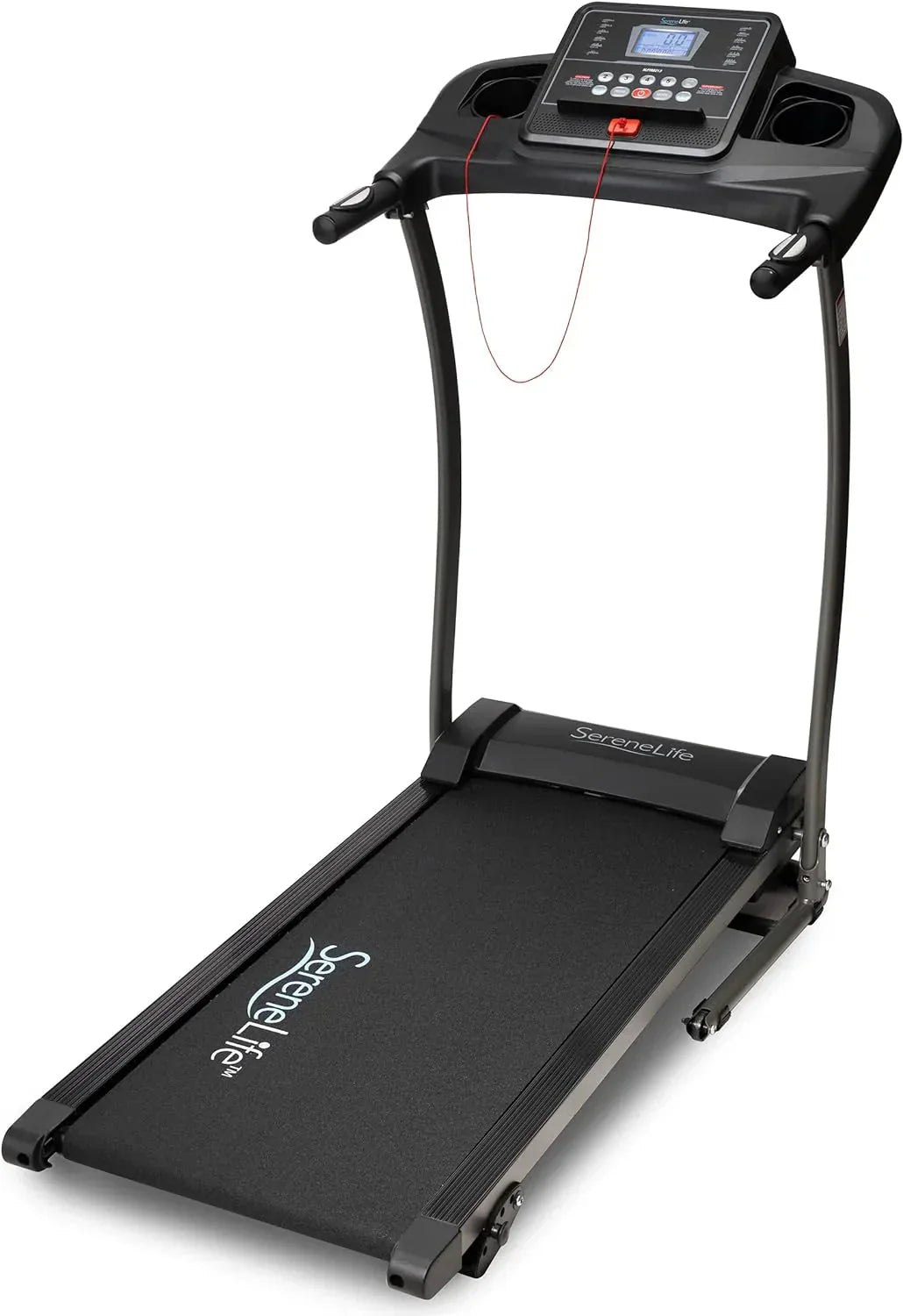 Treadmill - Folding - Foldable Home Fitness Equipment with LCD for Walking and Running, Cardio Exercise Machine, Preset and Adjustable