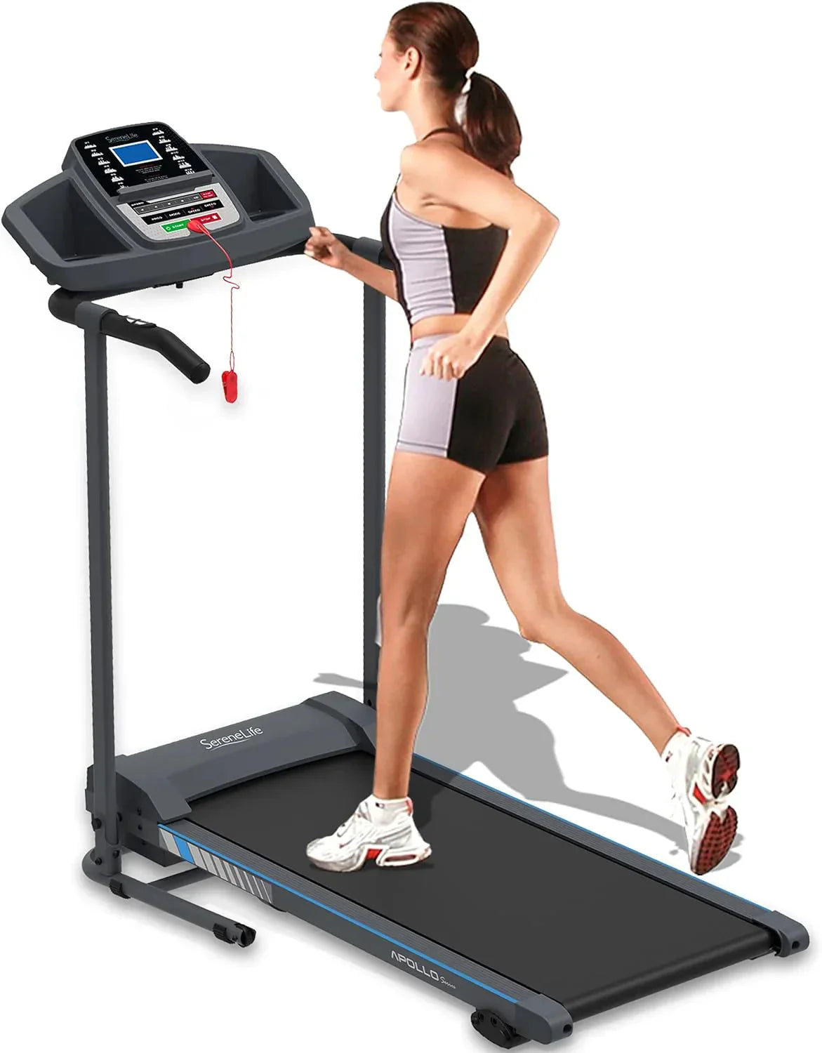 1787685173_jSIzCa4F Treadmill - Folding - Foldable Home Fitness Equipment with LCD for Walking and Running, Cardio Exercise Machine, Preset and Adjustable