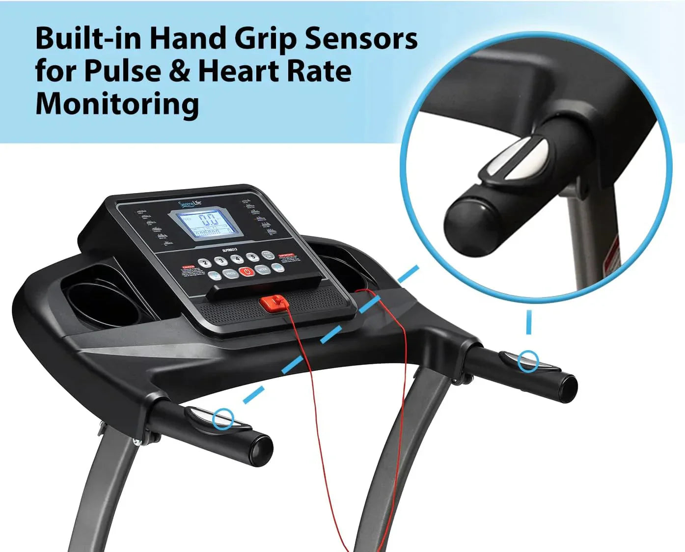1787685183_WYJYH0jS Treadmill - Folding - Foldable Home Fitness Equipment with LCD for Walking and Running, Cardio Exercise Machine, Preset and Adjustable
