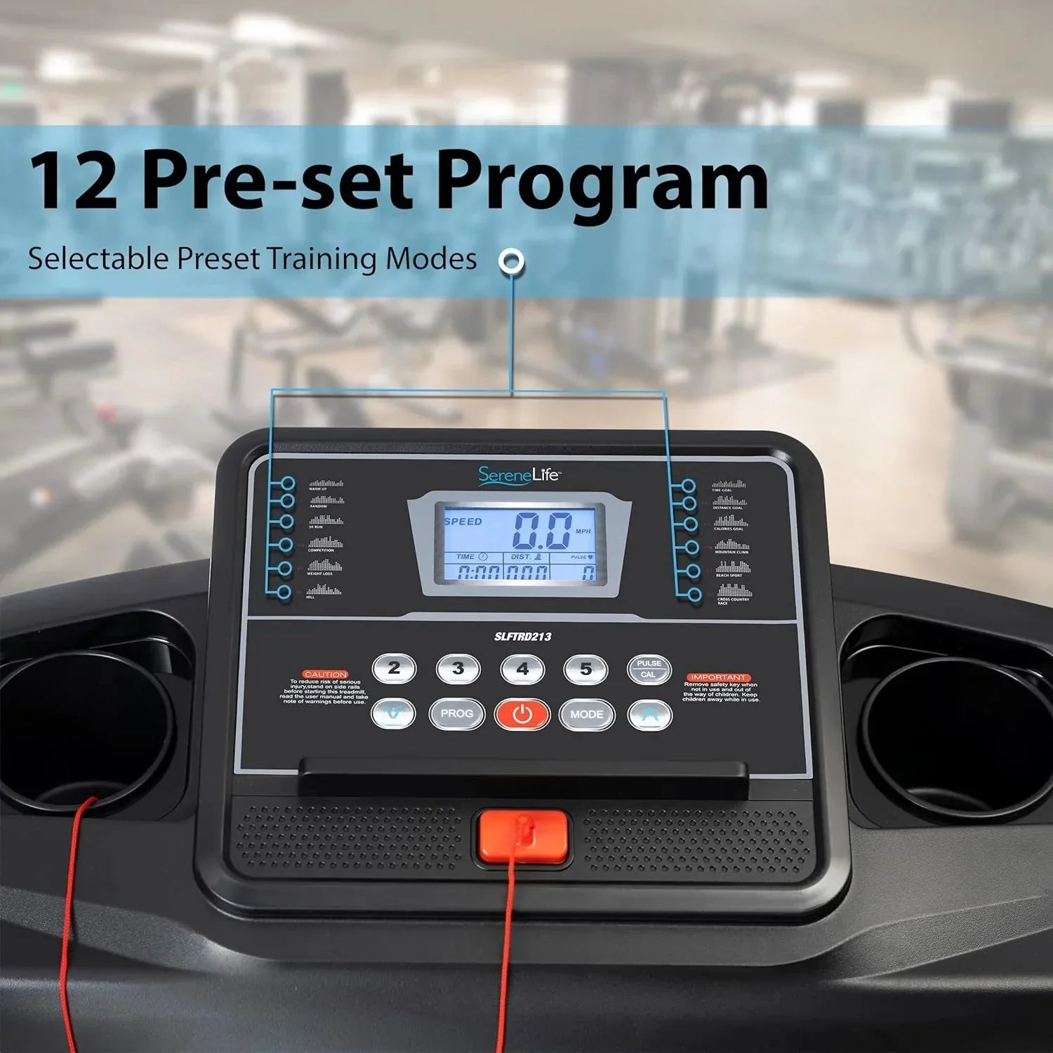 1787685187_wVqeFhGw Treadmill - Folding - Foldable Home Fitness Equipment with LCD for Walking and Running, Cardio Exercise Machine, Preset and Adjustable