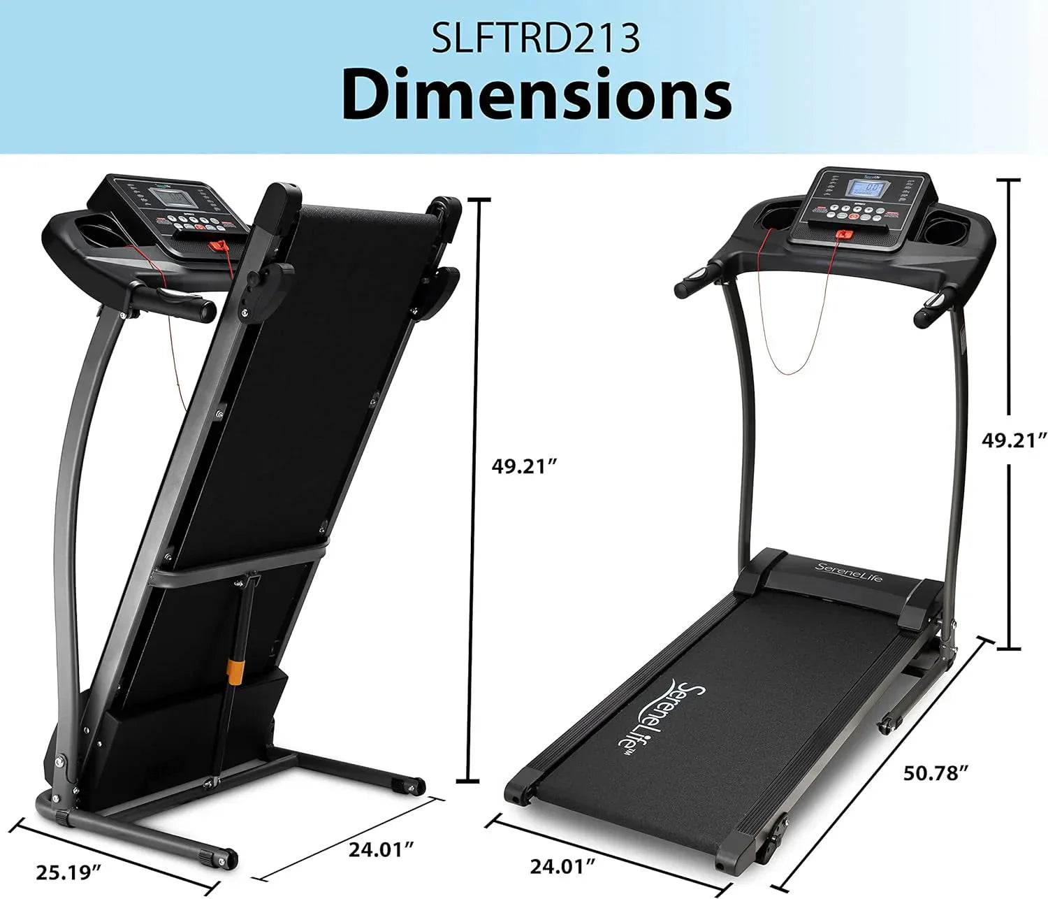 1787685194_IjRzksVE Treadmill - Folding - Foldable Home Fitness Equipment with LCD for Walking and Running, Cardio Exercise Machine, Preset and Adjustable