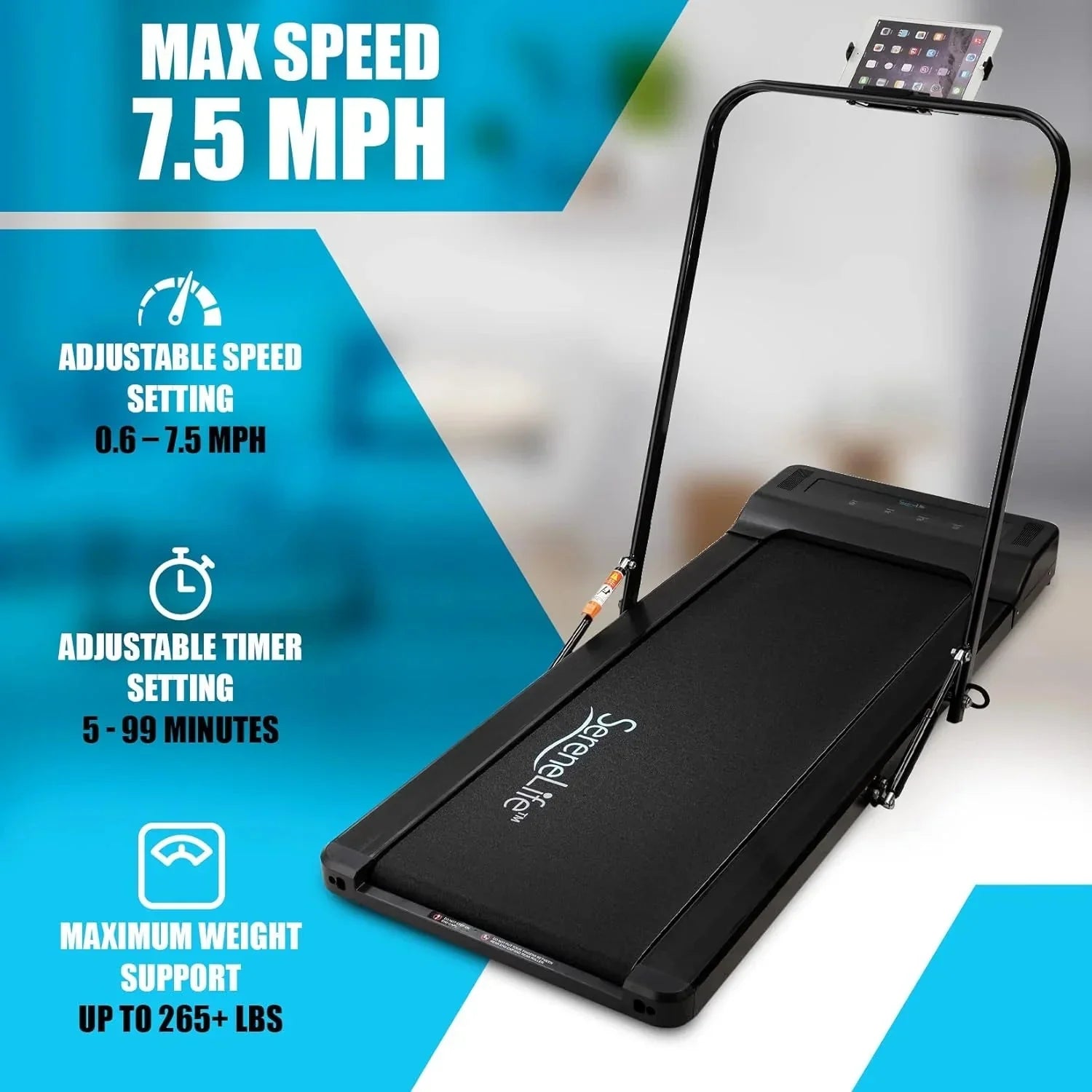 1787685198_lHBh9wZy Treadmill - Folding - Foldable Home Fitness Equipment with LCD for Walking and Running, Cardio Exercise Machine, Preset and Adjustable