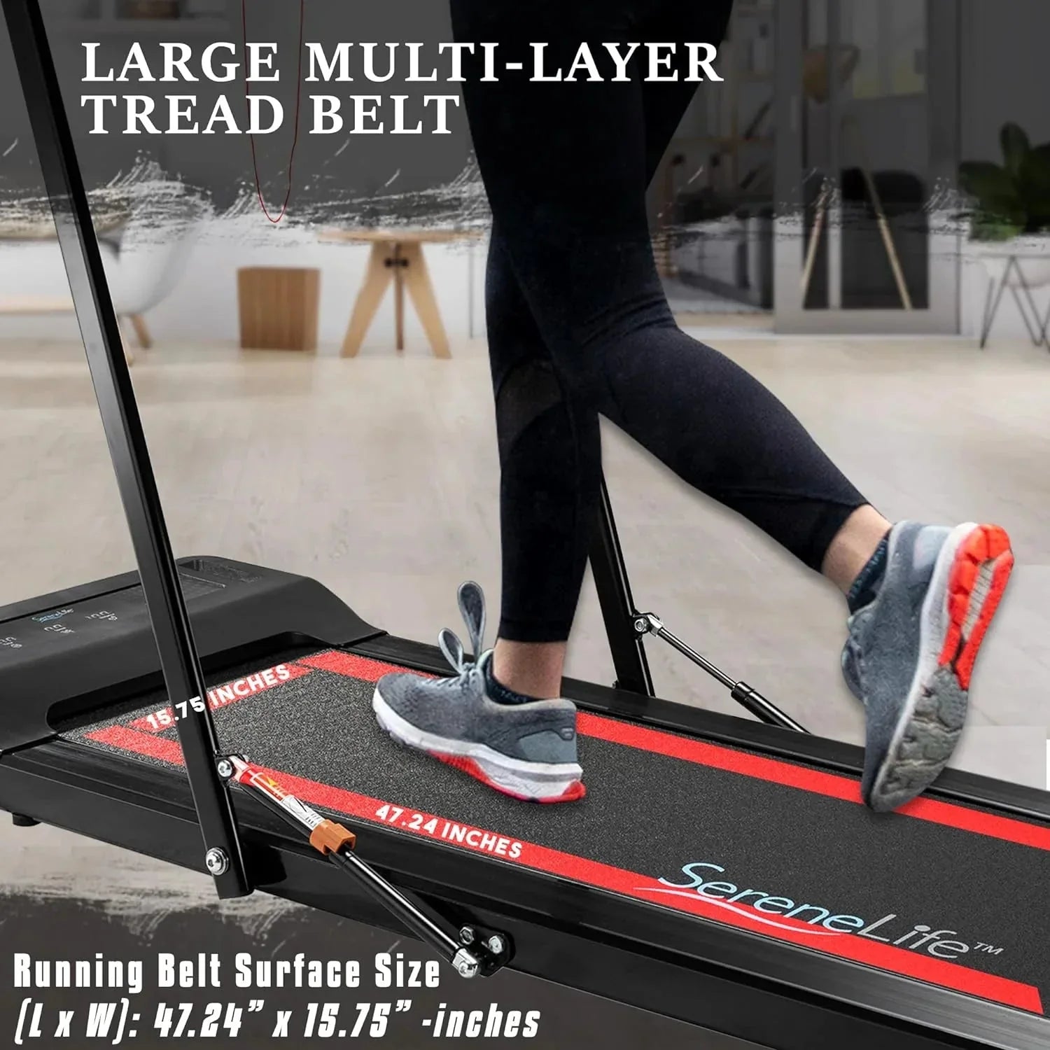 1787685249_p3TrOz9D Treadmill - Folding - Foldable Home Fitness Equipment with LCD for Walking and Running, Cardio Exercise Machine, Preset and Adjustable