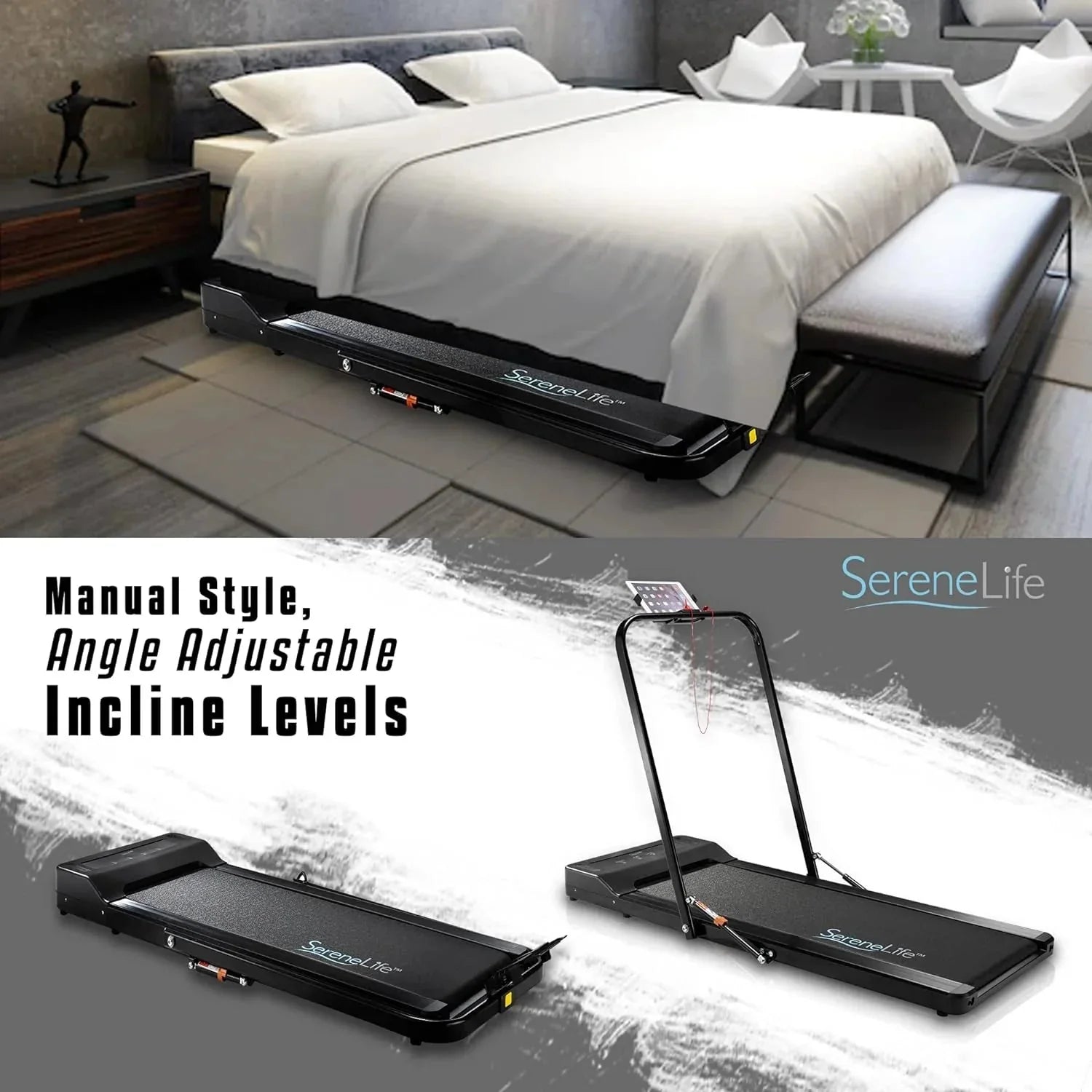 1787685258_NyhyGBT2 Treadmill - Folding - Foldable Home Fitness Equipment with LCD for Walking and Running, Cardio Exercise Machine, Preset and Adjustable