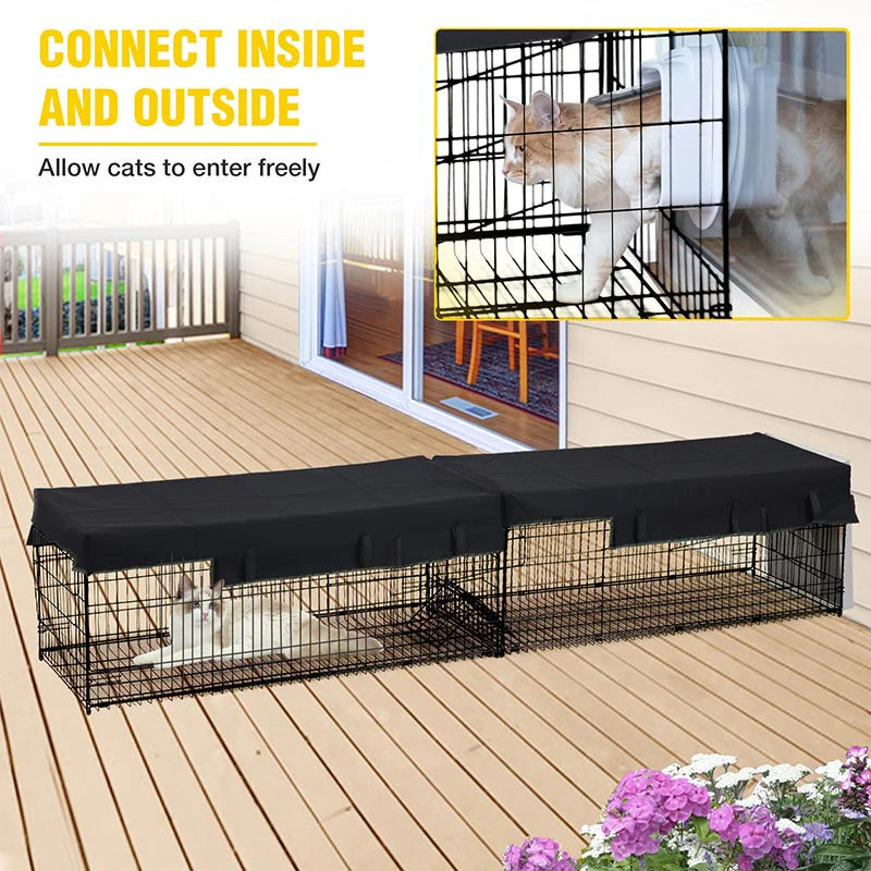 Cat Tunnel AIR7007, Featuring Metal Cat Run with Waterproof Fabric and Compatible with AIR37/AIR37-M Cat House