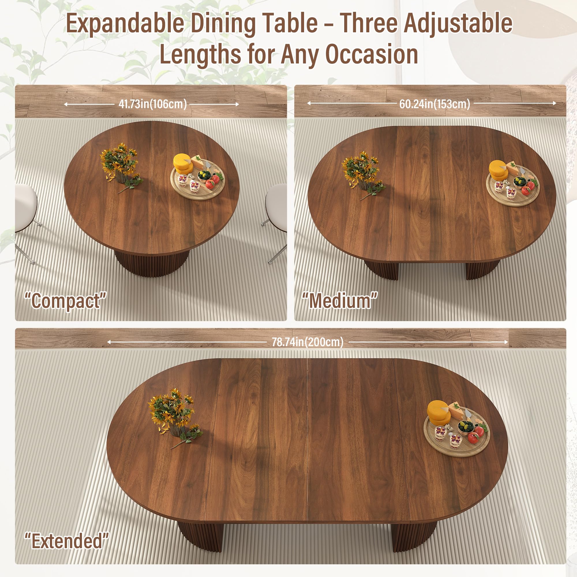 41-78 Extendable do 4-8 stol jadalniany, Walnut