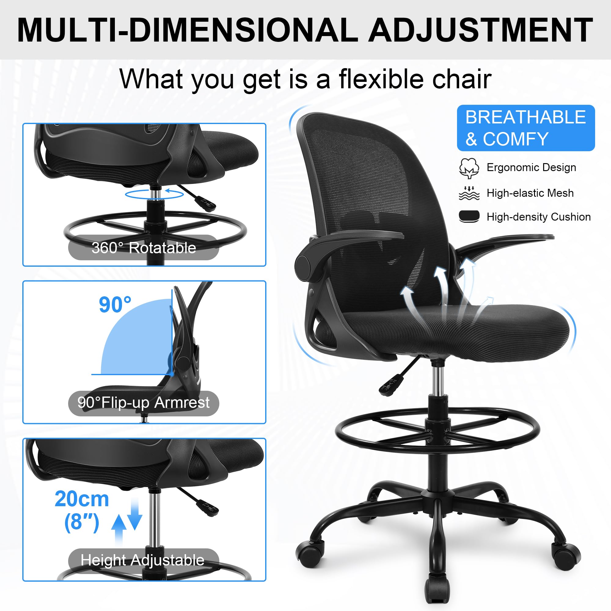 1787693570_hAVbZD2Y Drafting z Flip-up Armrests krzeslo, ergonomiczny krzeslo biurowe
