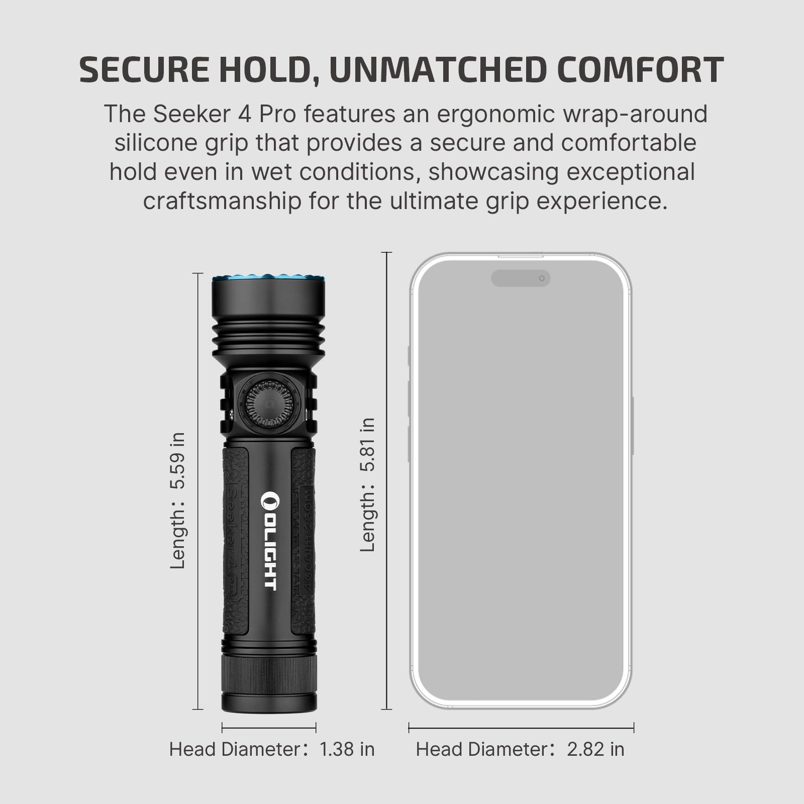 Seeker 4 Pro akumulatorowy Flashlight, 4600 Lumens