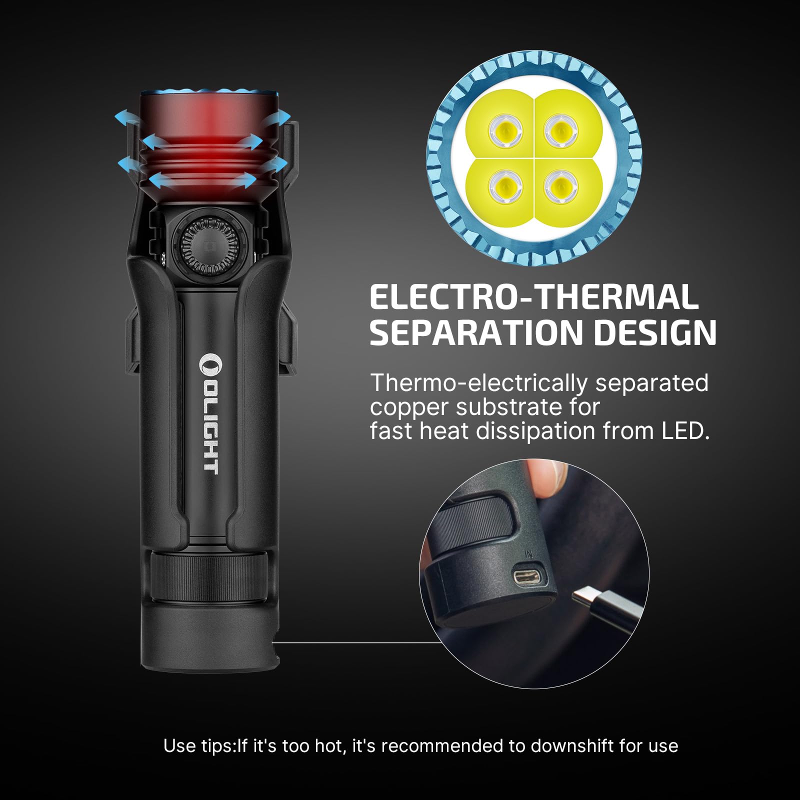 Seeker 4 Pro akumulatorowy Flashlight, 4600 Lumens