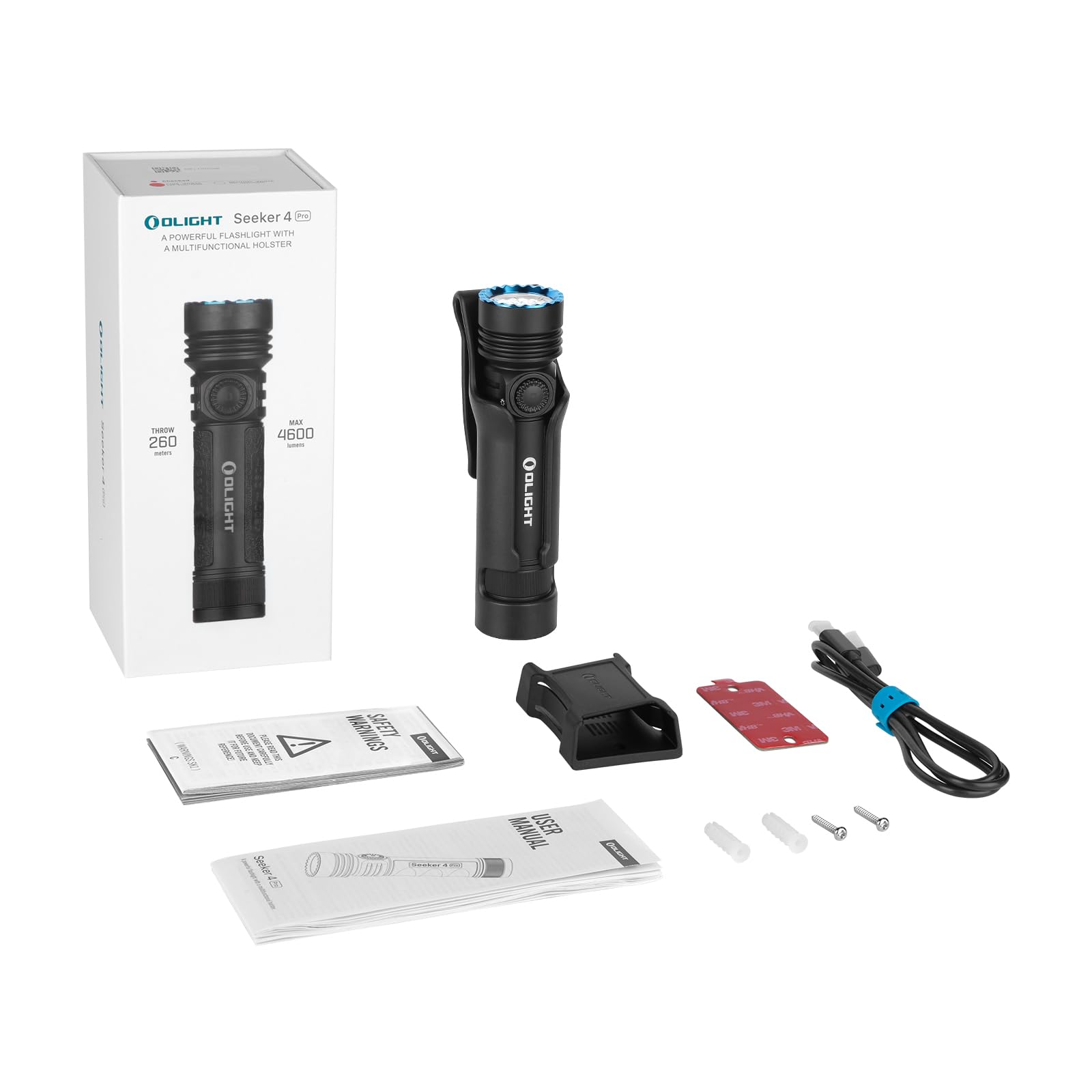 Seeker 4 Pro akumulatorowy Flashlight, 4600 Lumens
