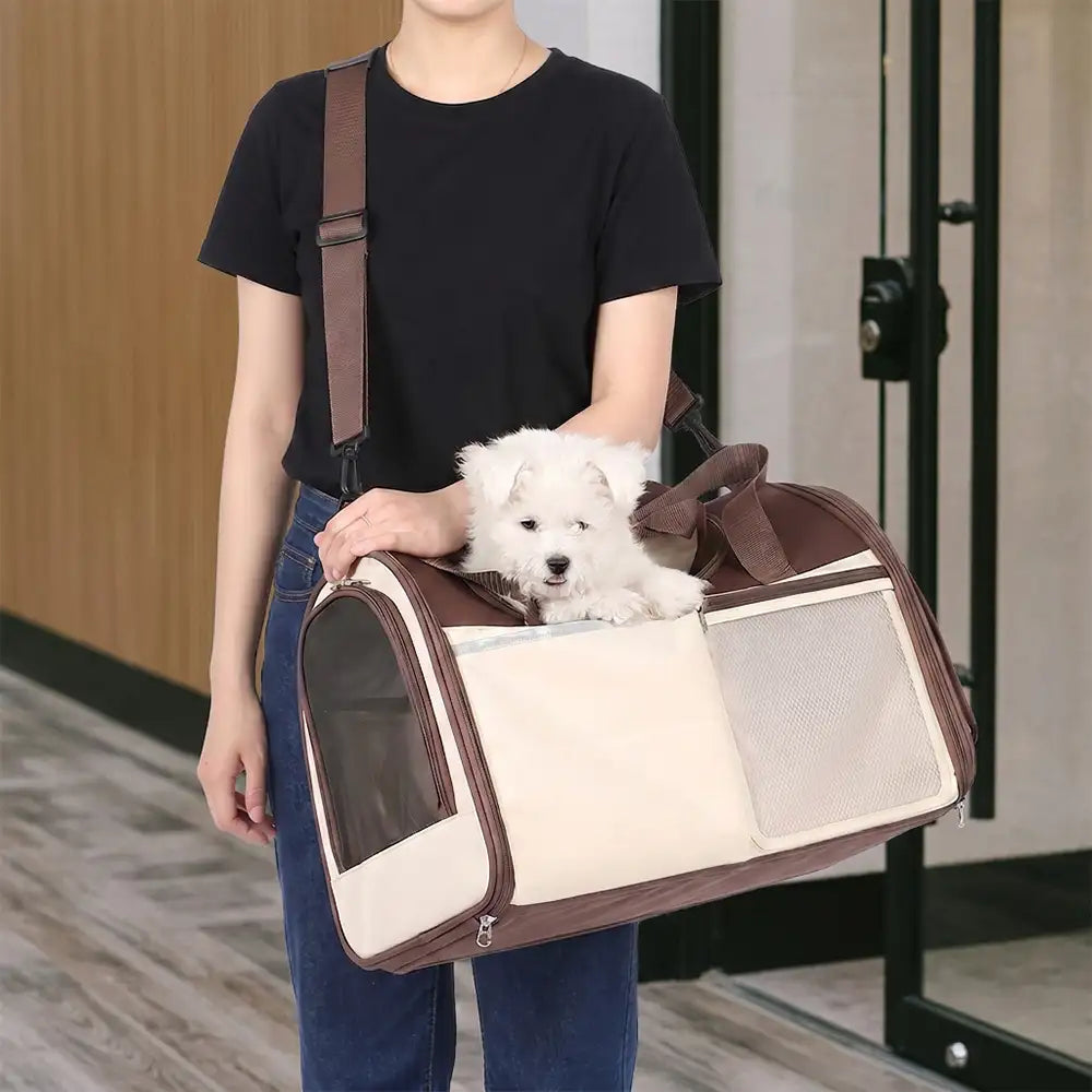 Carrier - Handheld Crossbody Dog Cat, Multi-function Breathable Pet Carrier Bag - Designed for Travel and Vet