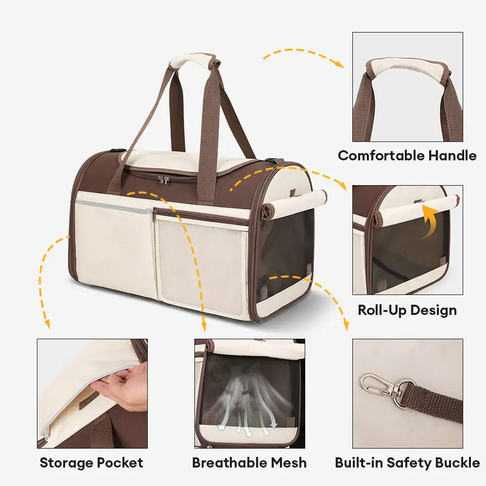 1787696211_XdswsDtf Carrier - Handheld Crossbody Dog Cat, Multi-function Breathable Pet Carrier Bag - Designed for Travel and Vet