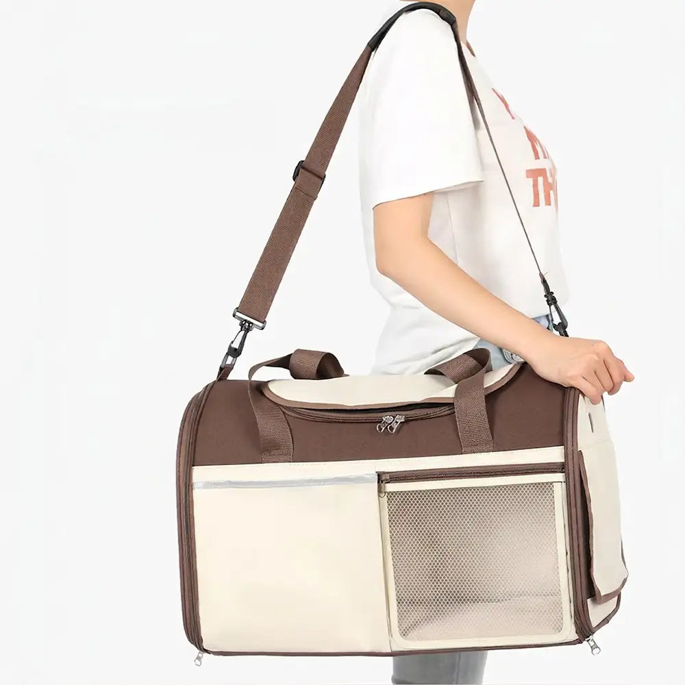 1787696225_WSUP0Hv6 Carrier - Handheld Crossbody Dog Cat, Multi-function Breathable Pet Carrier Bag - Designed for Travel and Vet