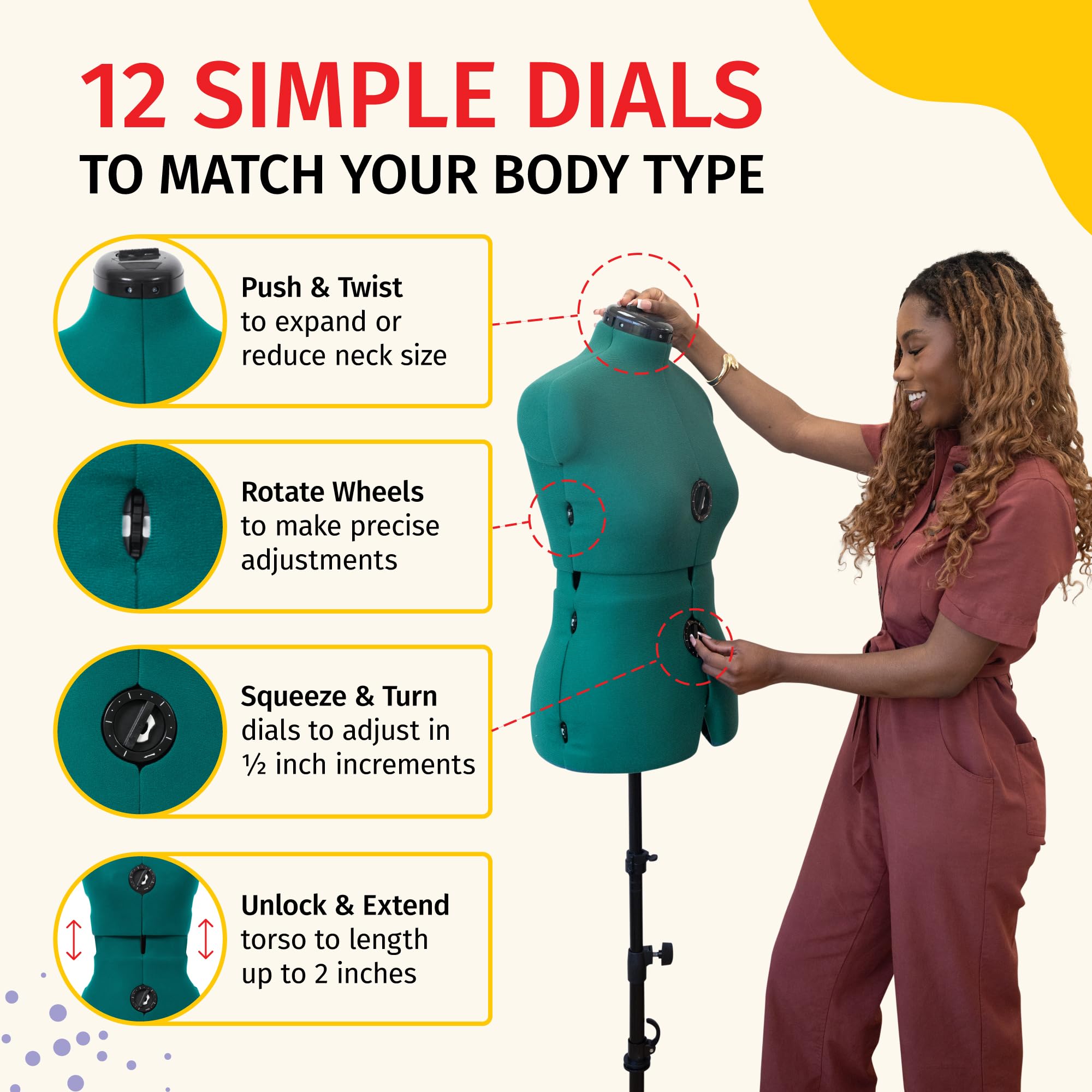 Sew You regulowany Dress Form do mały/medium Sizes