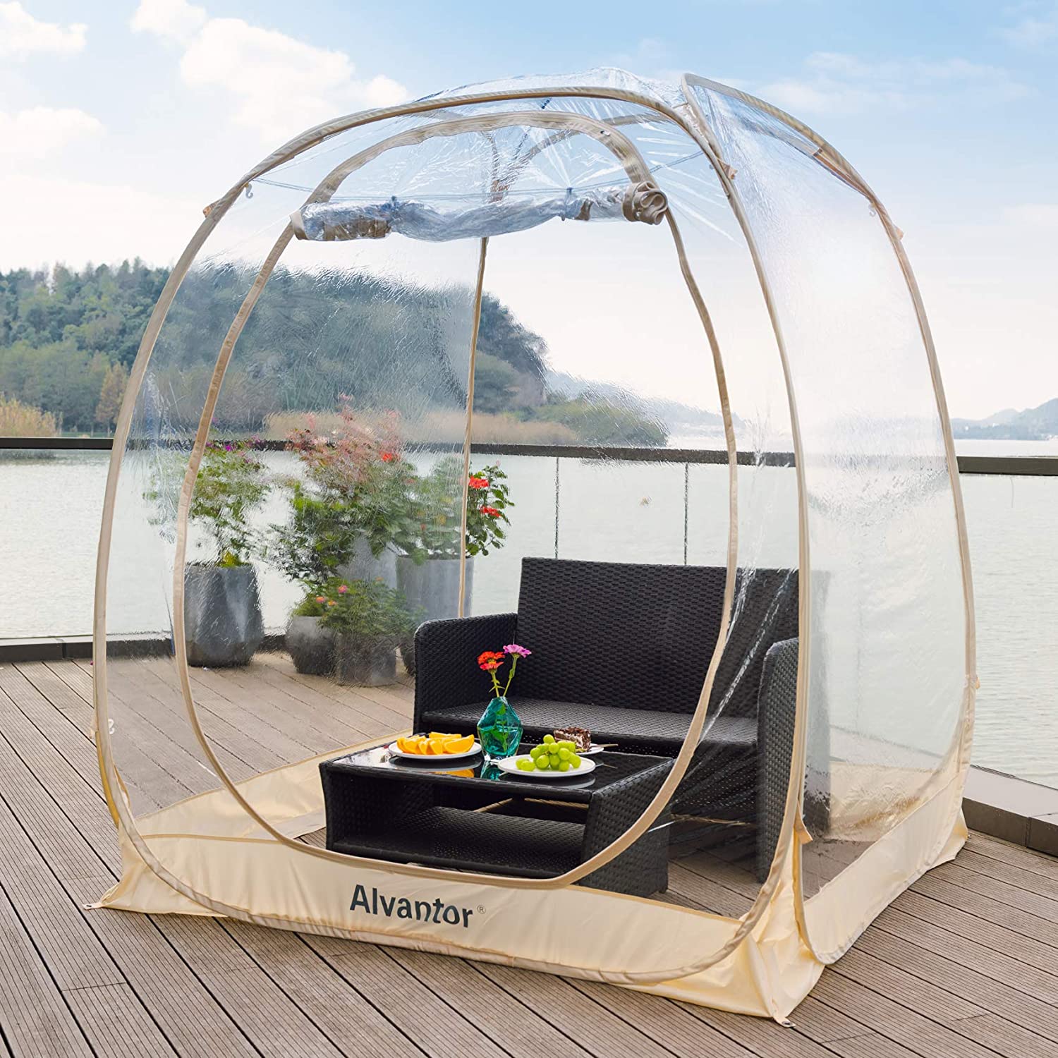 Namiot Pop Up altana, 8-10 osobowy Dome ogrodowy tarasowy zadaszenie schronienie
