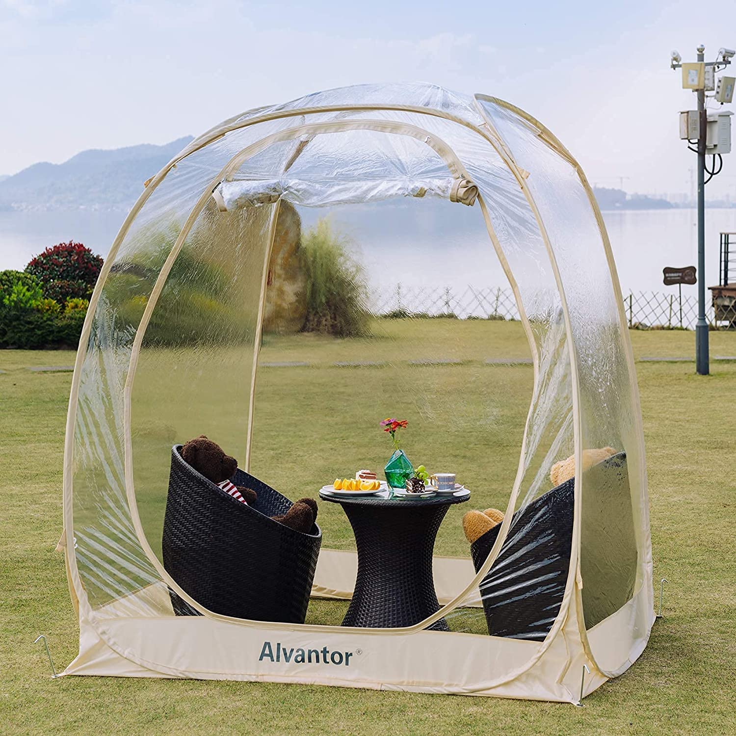 Namiot Pop Up altana, 8-10 osobowy Dome ogrodowy tarasowy zadaszenie schronienie