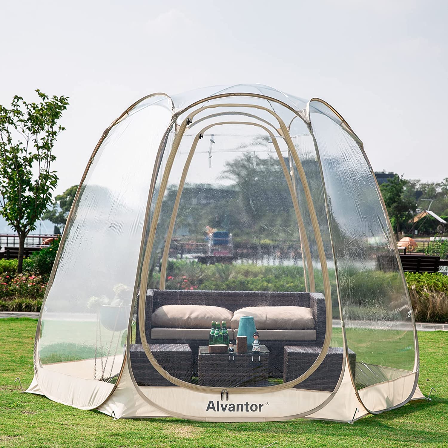 Namiot Pop Up altana, 8-10 osobowy Dome ogrodowy tarasowy zadaszenie schronienie