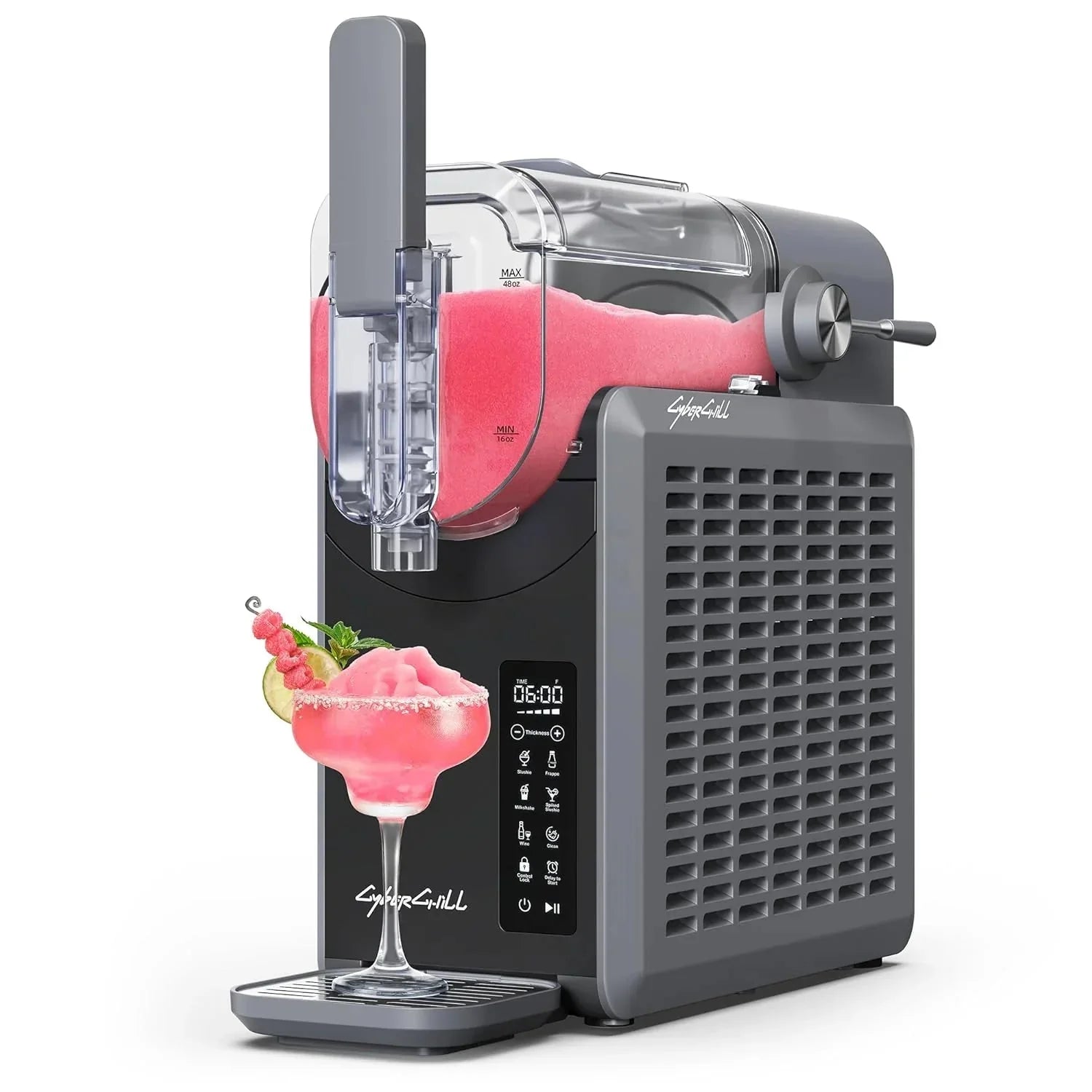 Slushie Machine Featuring Professional Frozen Drink Maker No Ice Needed- 70 Oz Slushy Machine for Home with LED Display, One-touch Reservation and 6 Pre-set