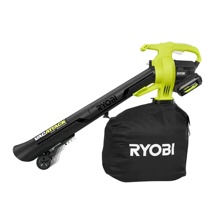 Vacuum - RY40451-2B 40V Vac Attack Cordless Leaf, /mulcher - Featuring (2) 5.0 Ah Batteries and (1) Charger