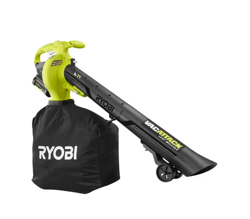 Vacuum - RY40451-2B 40V Vac Attack Cordless Leaf, /mulcher - Featuring (2) 5.0 Ah Batteries and (1) Charger