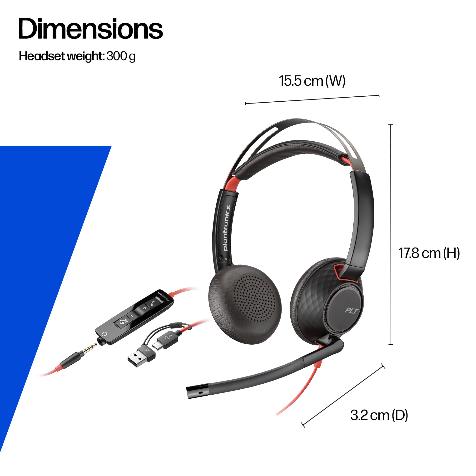 5220 Wired Headset, Noise Cancelling Mic