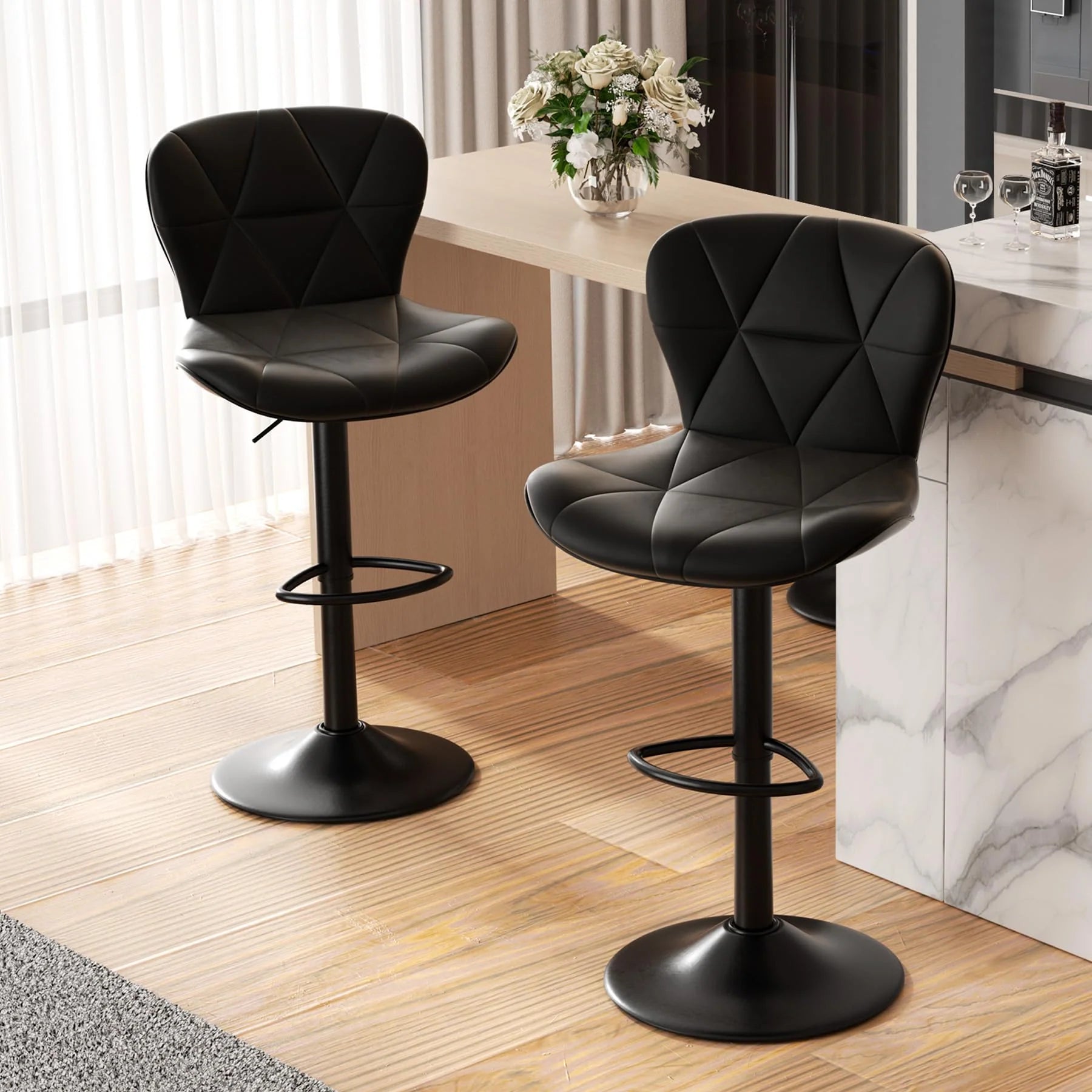 1787702725_m8aTOb54 Zestaw, nowoczesny Bar Stools, 2, regulowany Faux skora