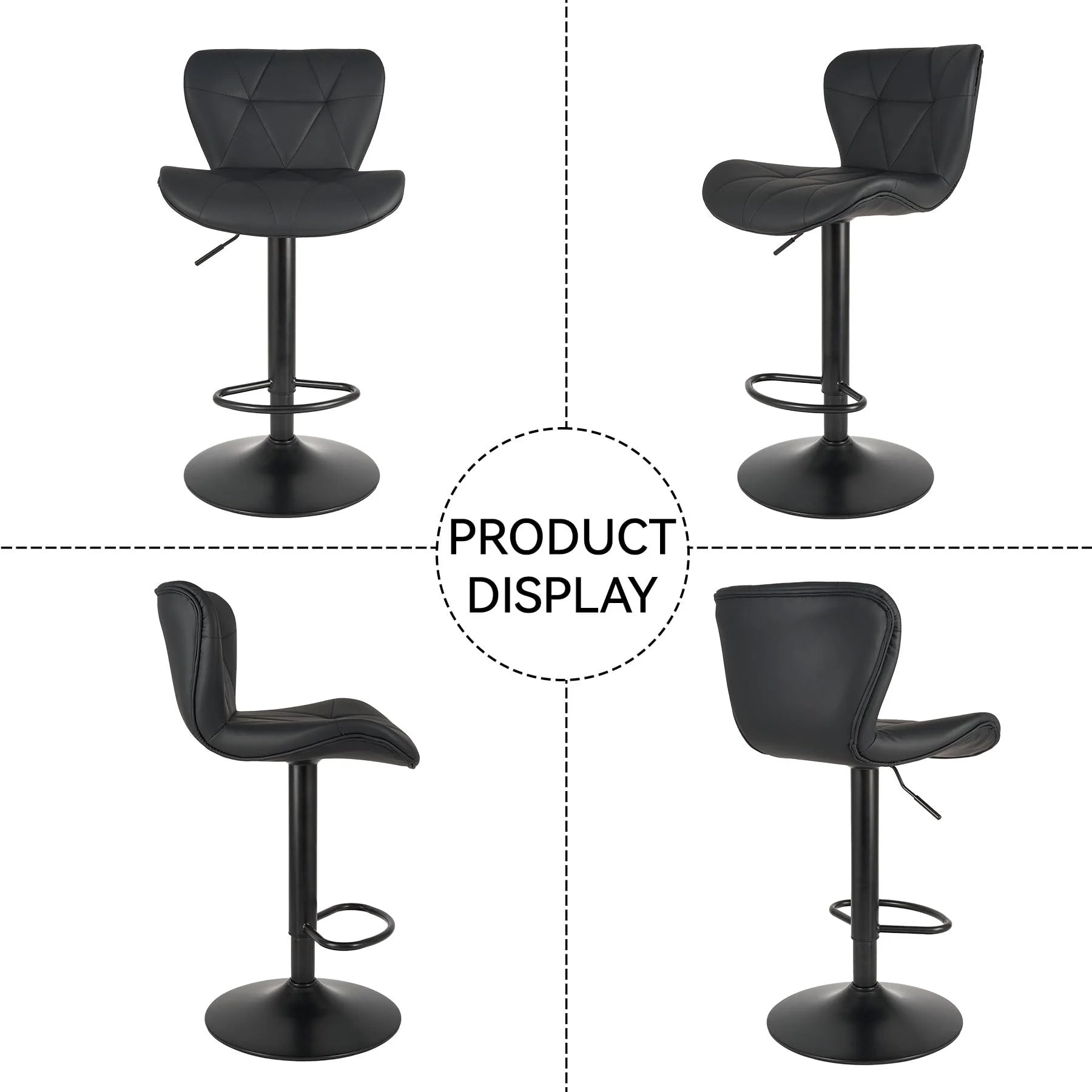 1787702744_YON8DG6L Zestaw, nowoczesny Bar Stools, 2, regulowany Faux skora