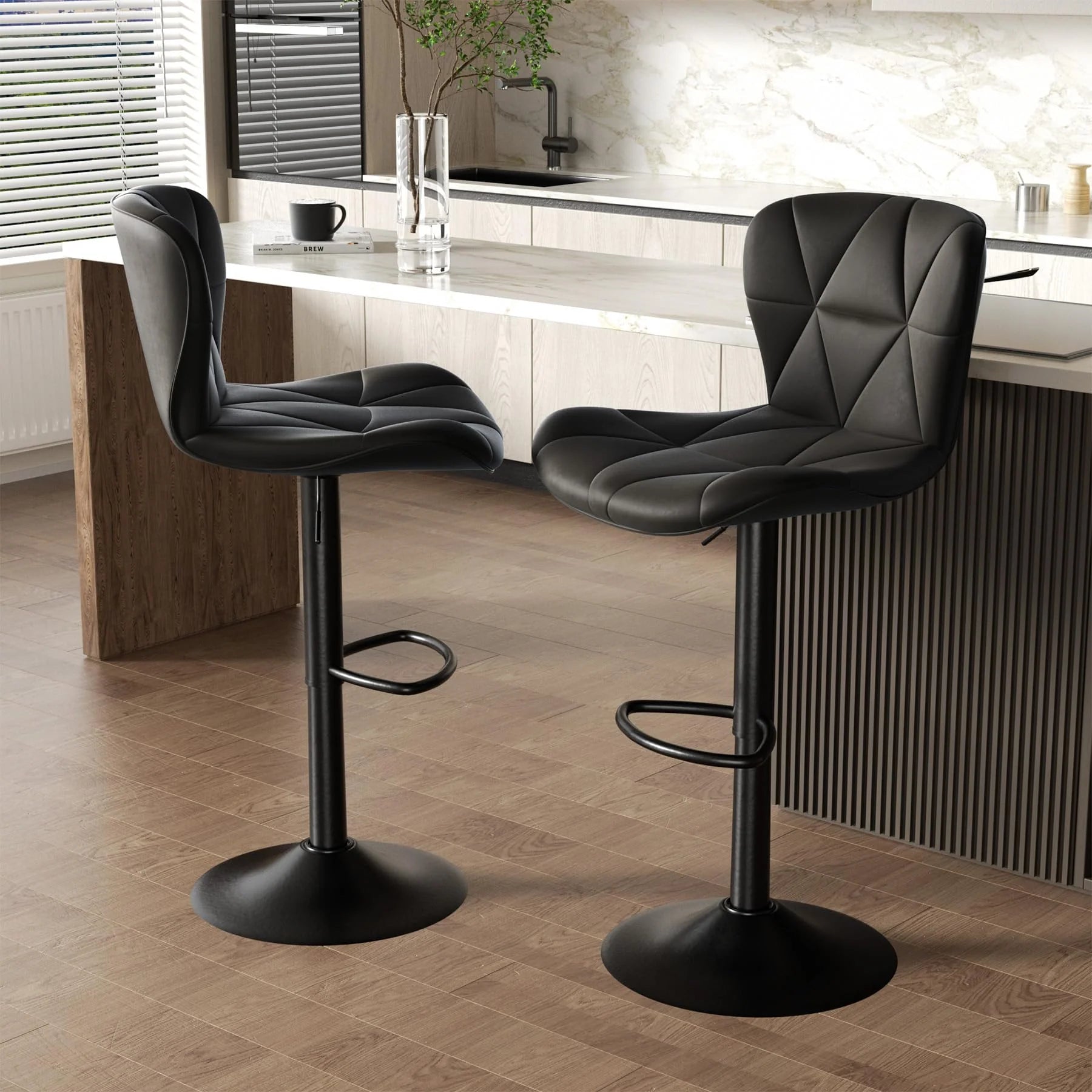 1787702748_hlSExBQX Zestaw, nowoczesny Bar Stools, 2, regulowany Faux skora