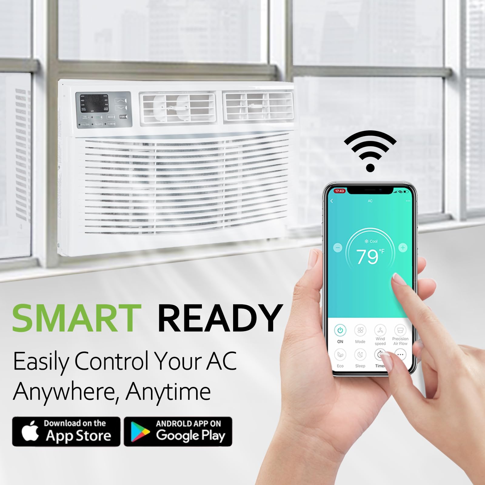 Klimatyzator, 8,000 BTU smart Wi-Fi okno