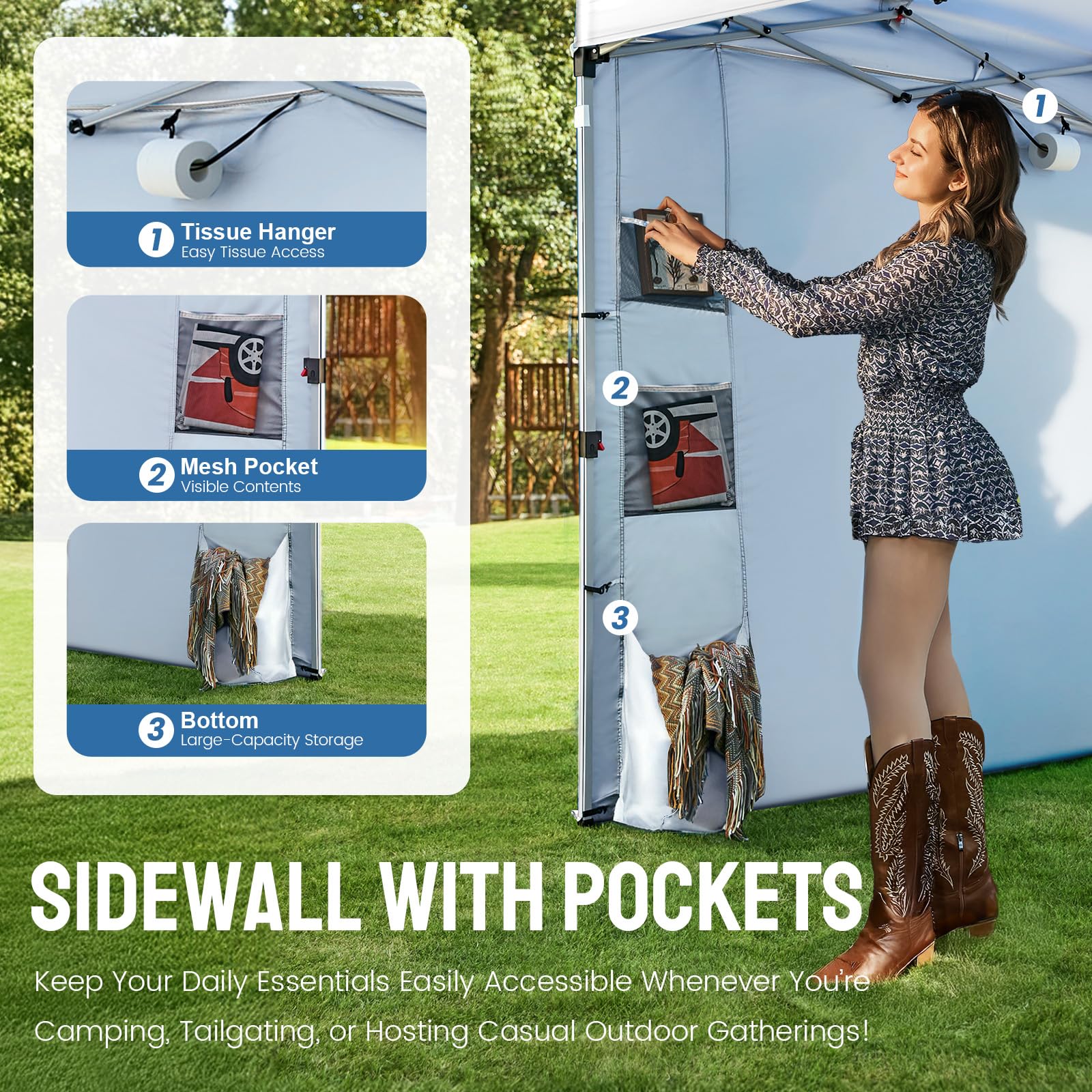 1787710767_RkNuh5Zz Zadaszenie, namiot 10 X 10 Pop Up zewnętrzny Shade z Sidewall