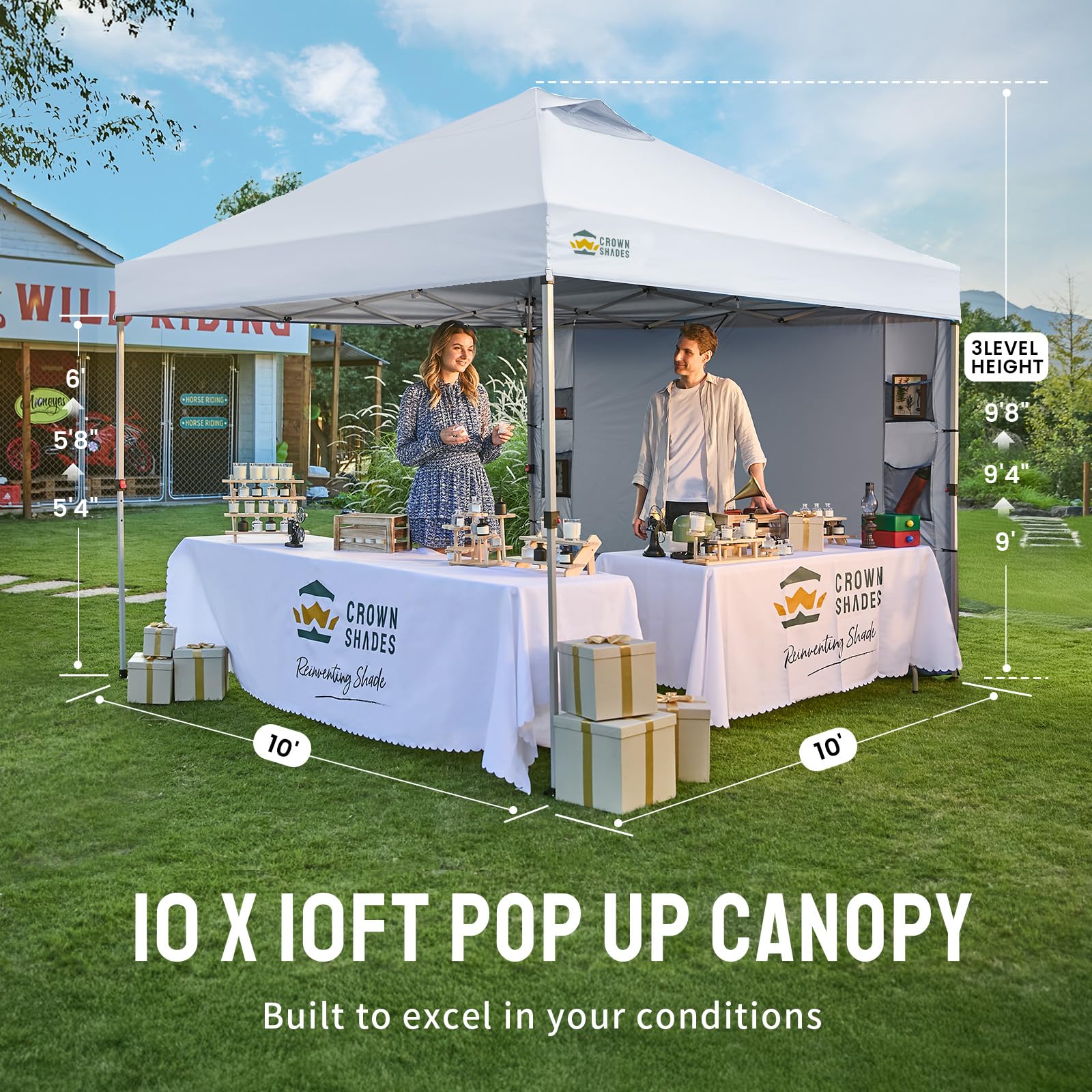 1787710781_bS0t4k5l Zadaszenie, namiot 10 X 10 Pop Up zewnętrzny Shade z Sidewall