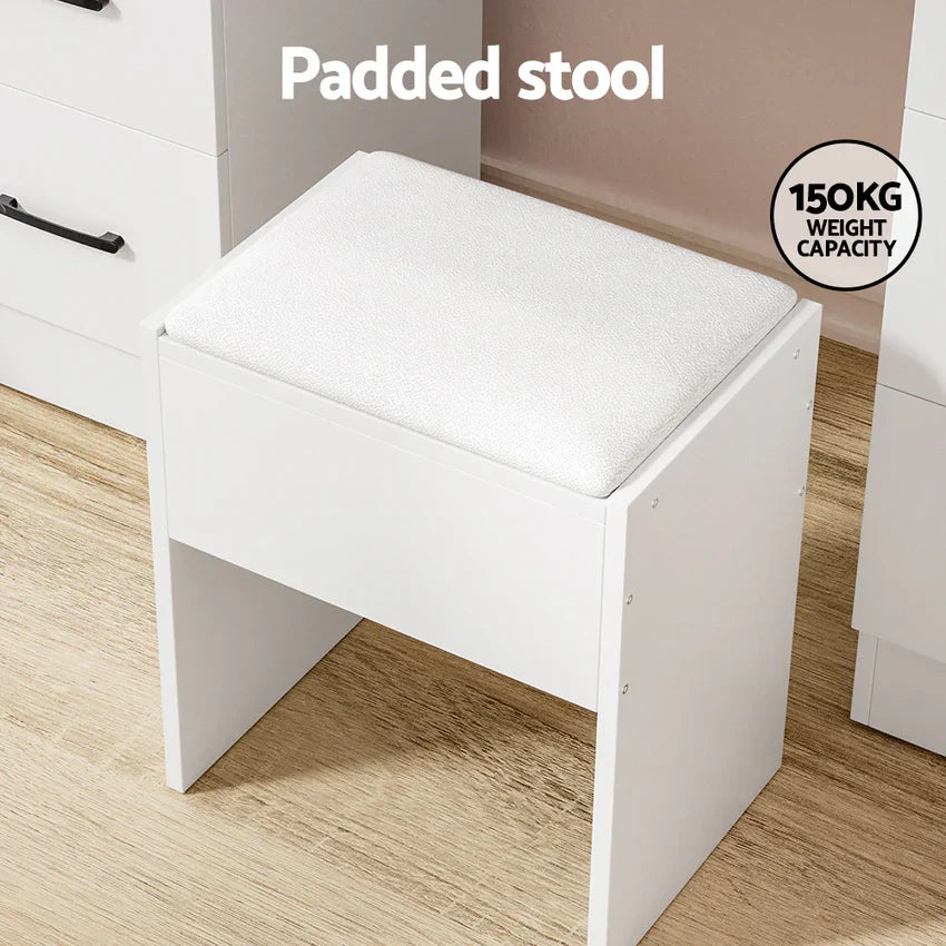 Stol, Artiss Dressing, zestaw Stool 10 LED Bulbs biały Debbie