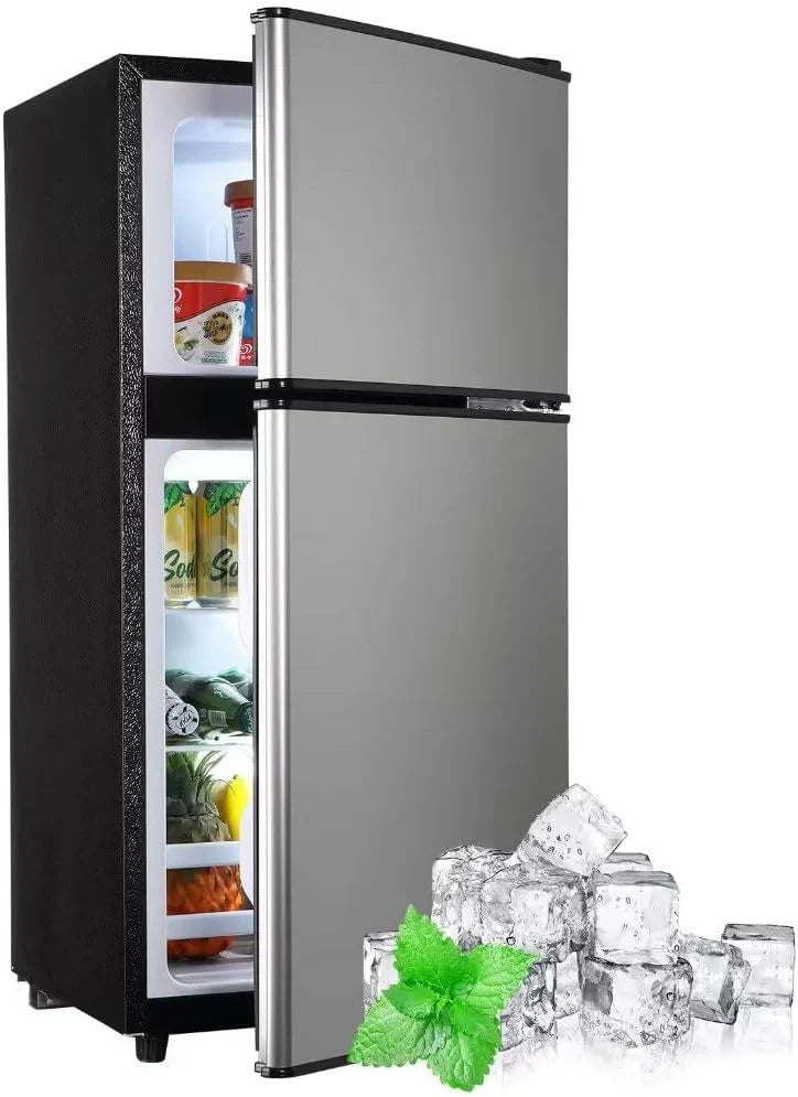 Refrigerator - Apartment Size - 3.5 Cu.ft Samll Refrigerator with Freezer Suitable for Home and Apartments, Freestanding