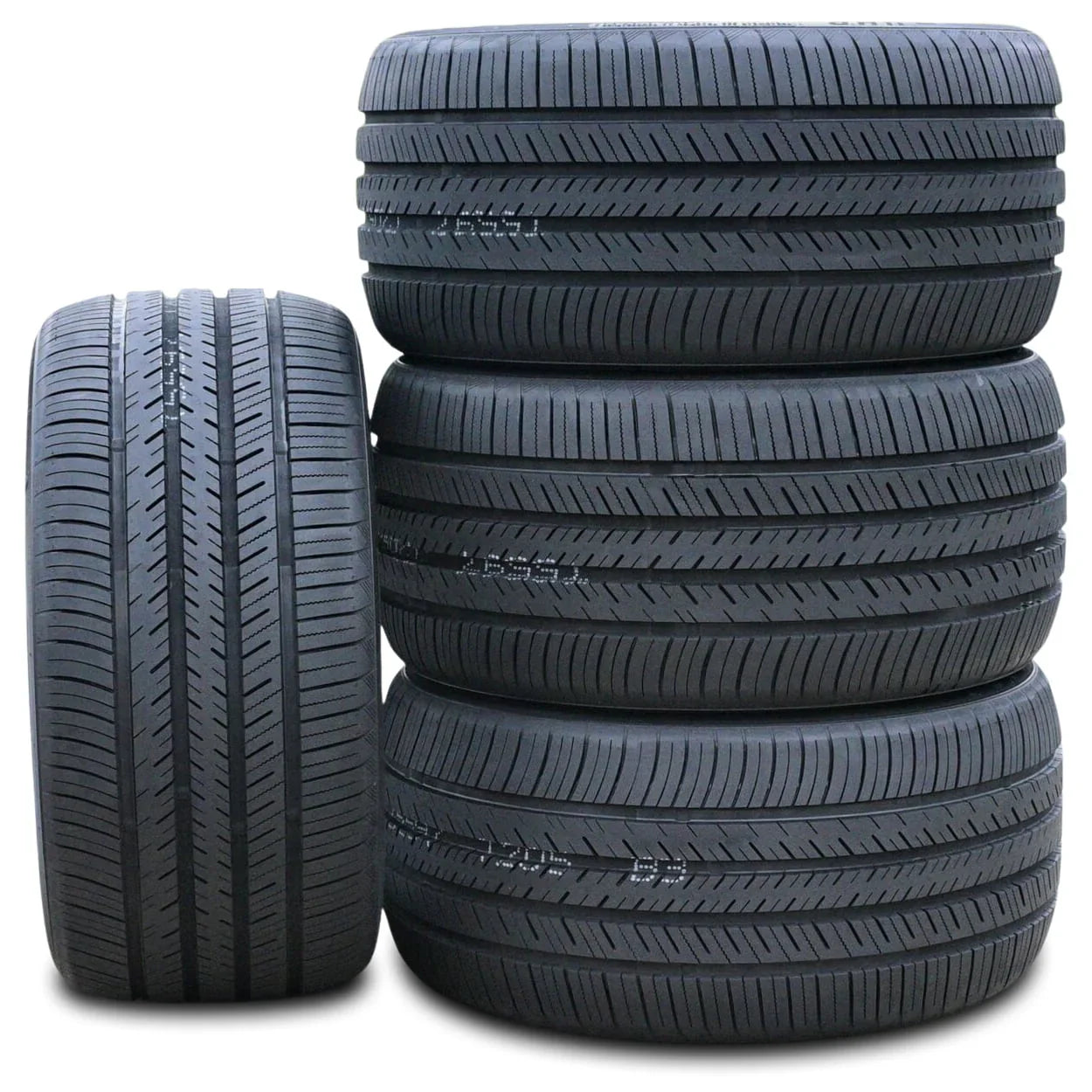 Tires - A Set of 4 (4)265/35R20 99Y XL High-performance Full-season, Designed for 2015-23 Mustang EcoBoost Premium - 2012-13 A7 Quattro Base