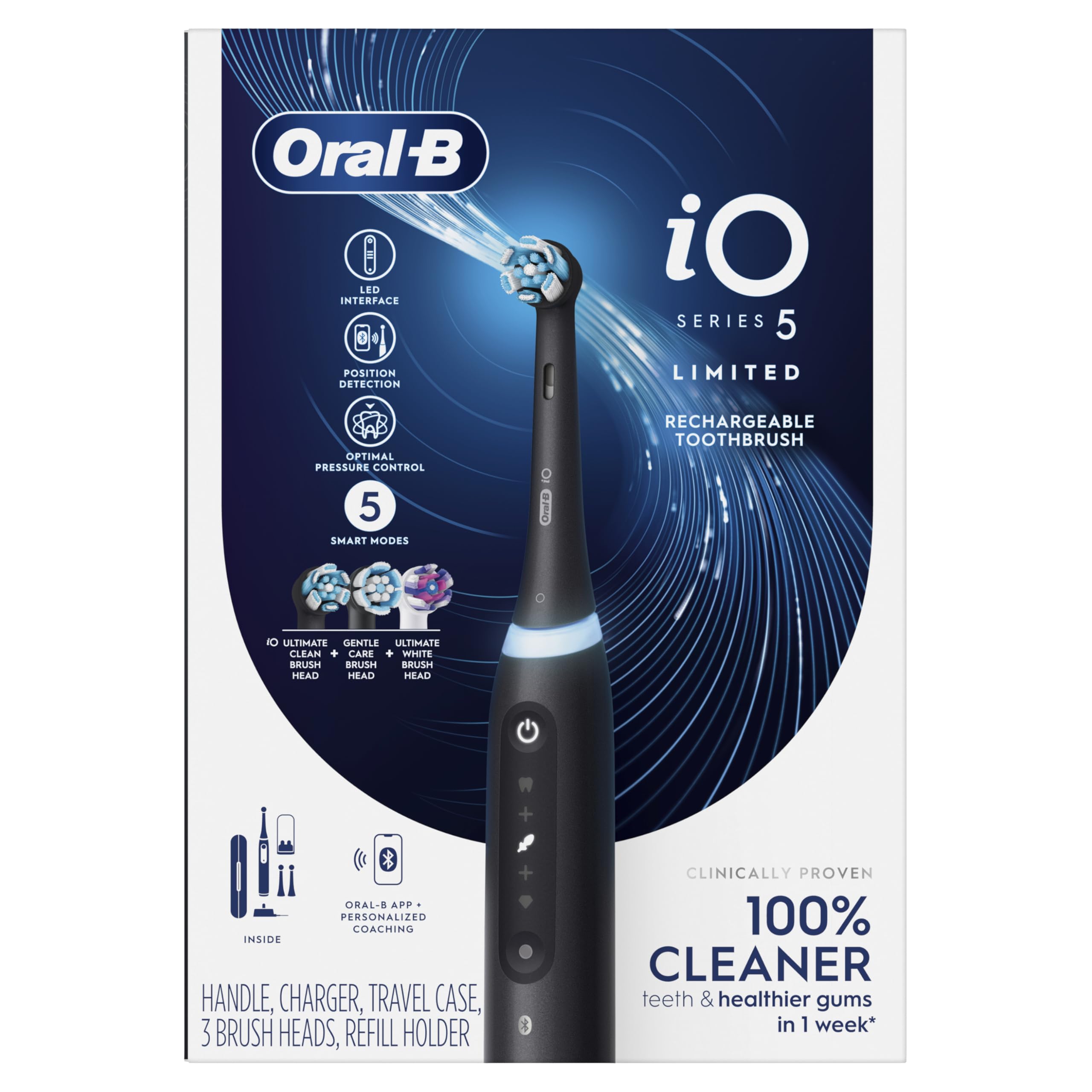 IO5 Limited akumulatorowy elektryczny Toothbrush, czarny