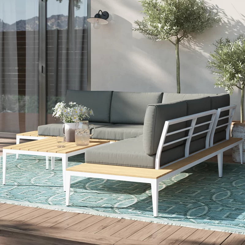 Kirch Wicker 5-osobowy ogrodowy Lounge zestaw z Cushions