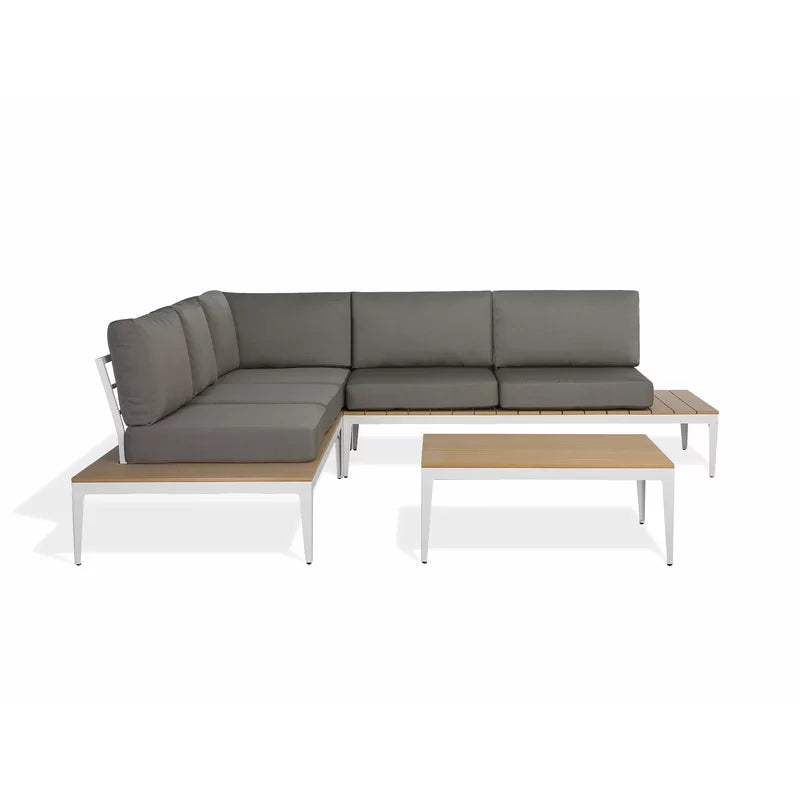 Kirch Wicker 5-osobowy ogrodowy Lounge zestaw z Cushions