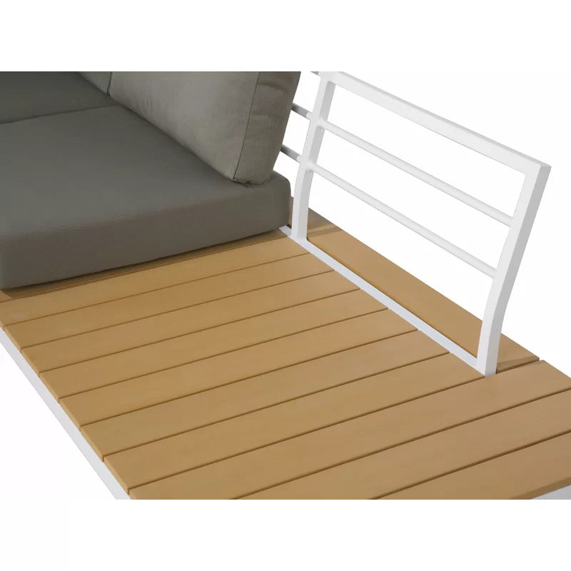 Kirch Wicker 5-osobowy ogrodowy Lounge zestaw z Cushions