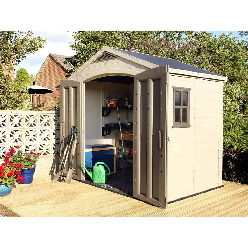 1787720967_nvSJO6Ba Szopa magazynowa, Factor 8 X 6 ft. Durable Resin zewnętrzny z podłoga i podwójny Doors do ogrodowy