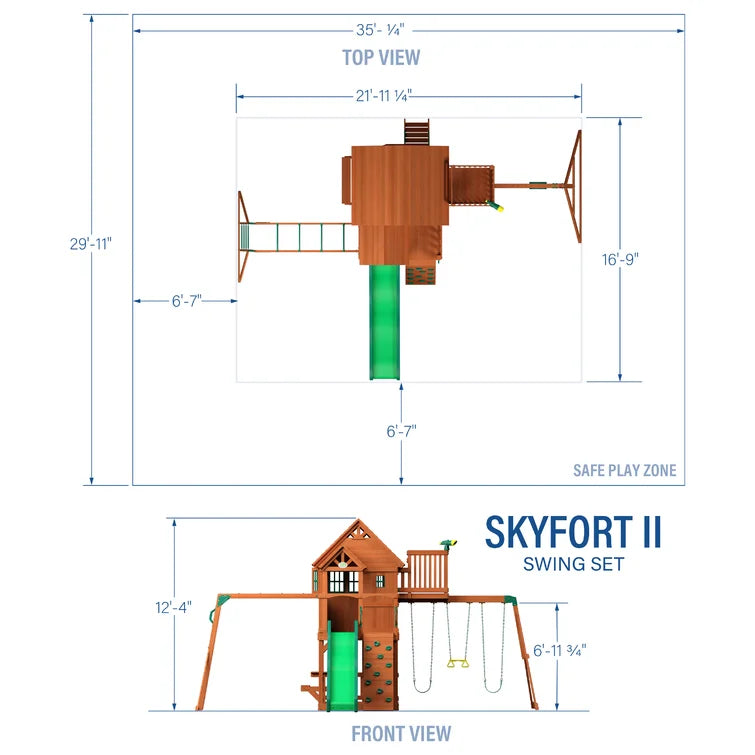 Skyfort Ii wszystko Cedar huśtawka zestaw