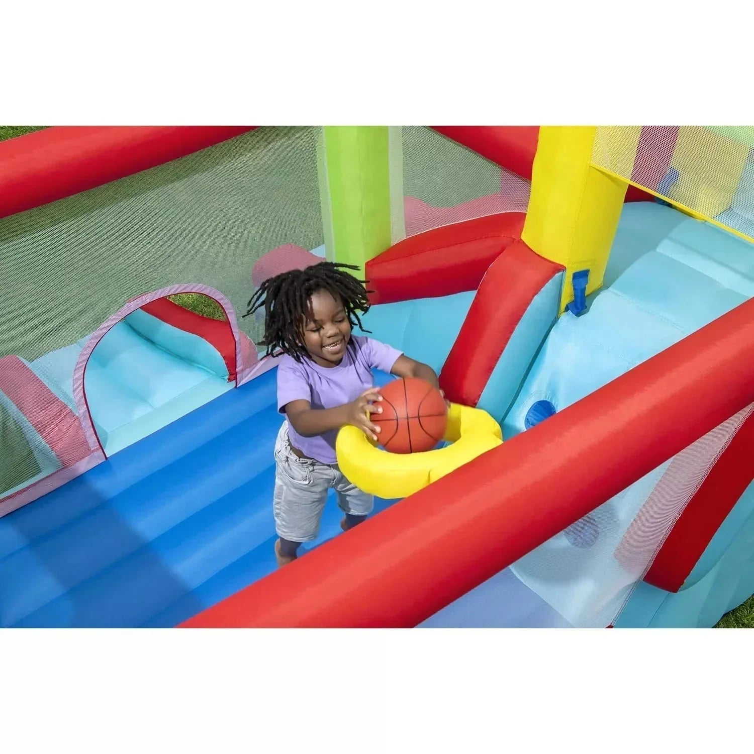 1787735483_YGIOK5Ug W i Over Wonder Hoops 10' Inflatable Bounce domek Park z Basketball i zjezdzalnia. 126