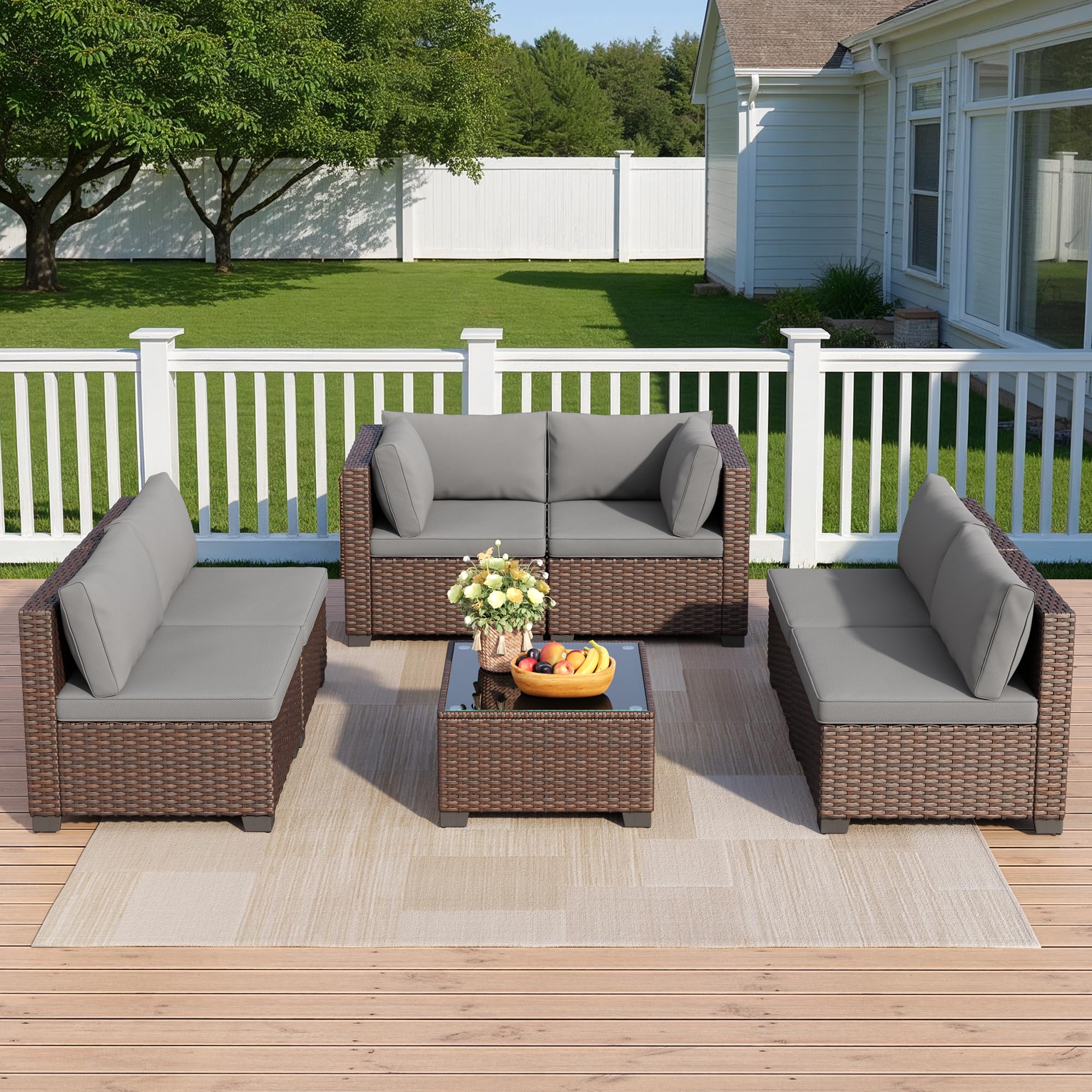 1787736943_6lfyP7zc Sofa, 7 elementow zewnętrzny tarasowy Wicker, zestaw z Cushions