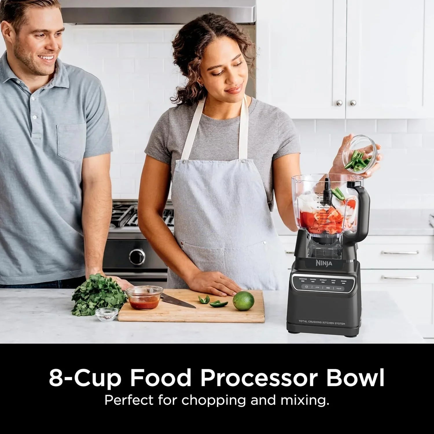Blender Featuring Mega Kitchen System, 1500W, 4 Functions for Smoothies, Processing, Dough, Drinks and More, With 72 Blender Pitcher, 64 Processor Bowl