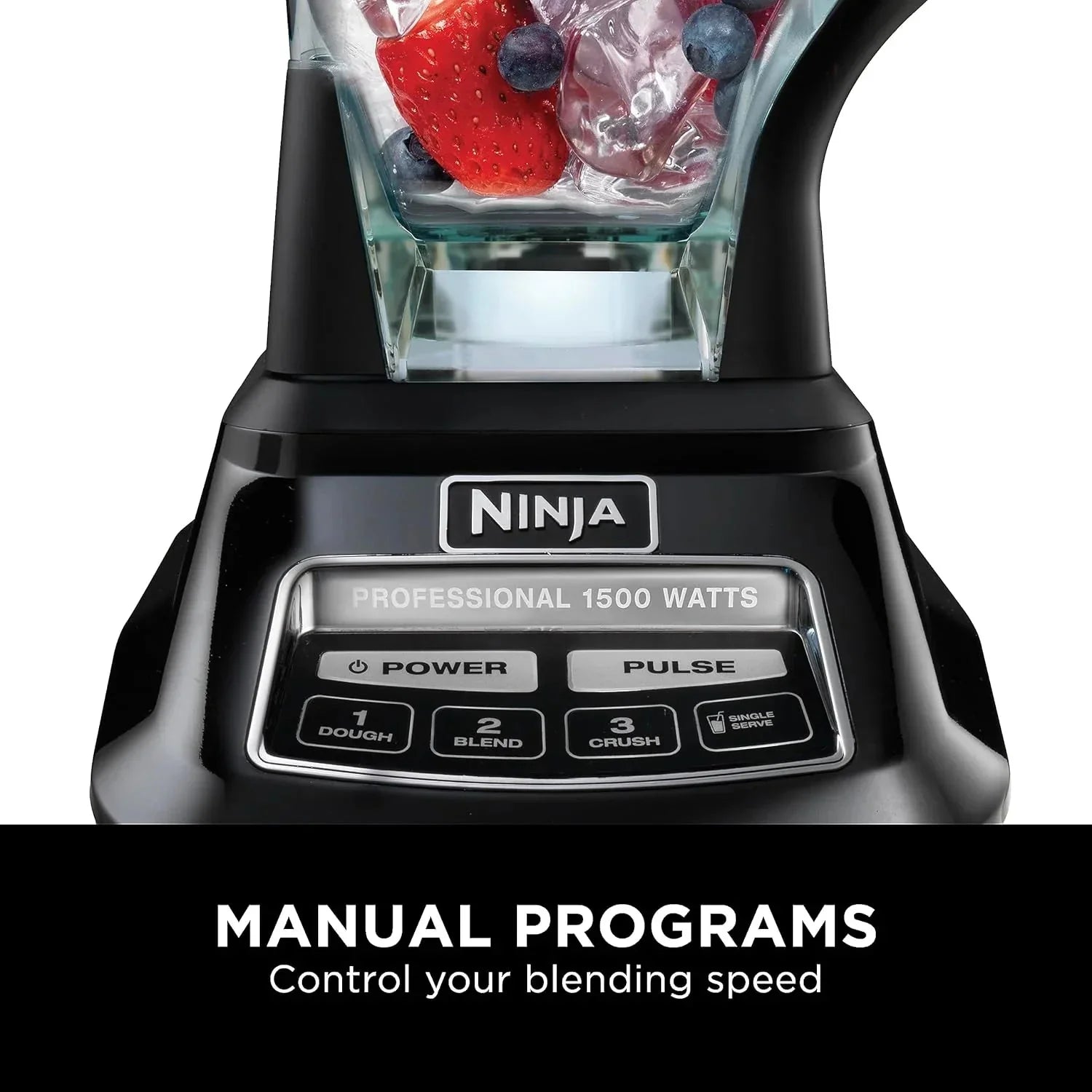 Blender Featuring Mega Kitchen System, 1500W, 4 Functions for Smoothies, Processing, Dough, Drinks and More, With 72 Blender Pitcher, 64 Processor Bowl