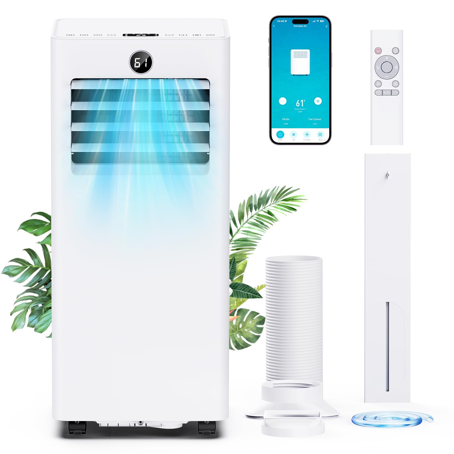 Klimatyzator, przenośny, 8000 BTU z Wi-Fi sterowanie