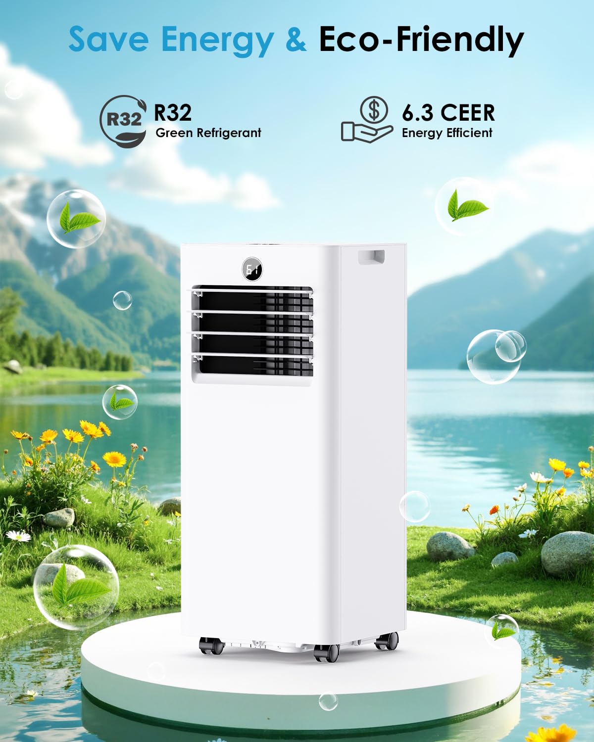 Klimatyzator, przenośny, 8000 BTU z Wi-Fi sterowanie