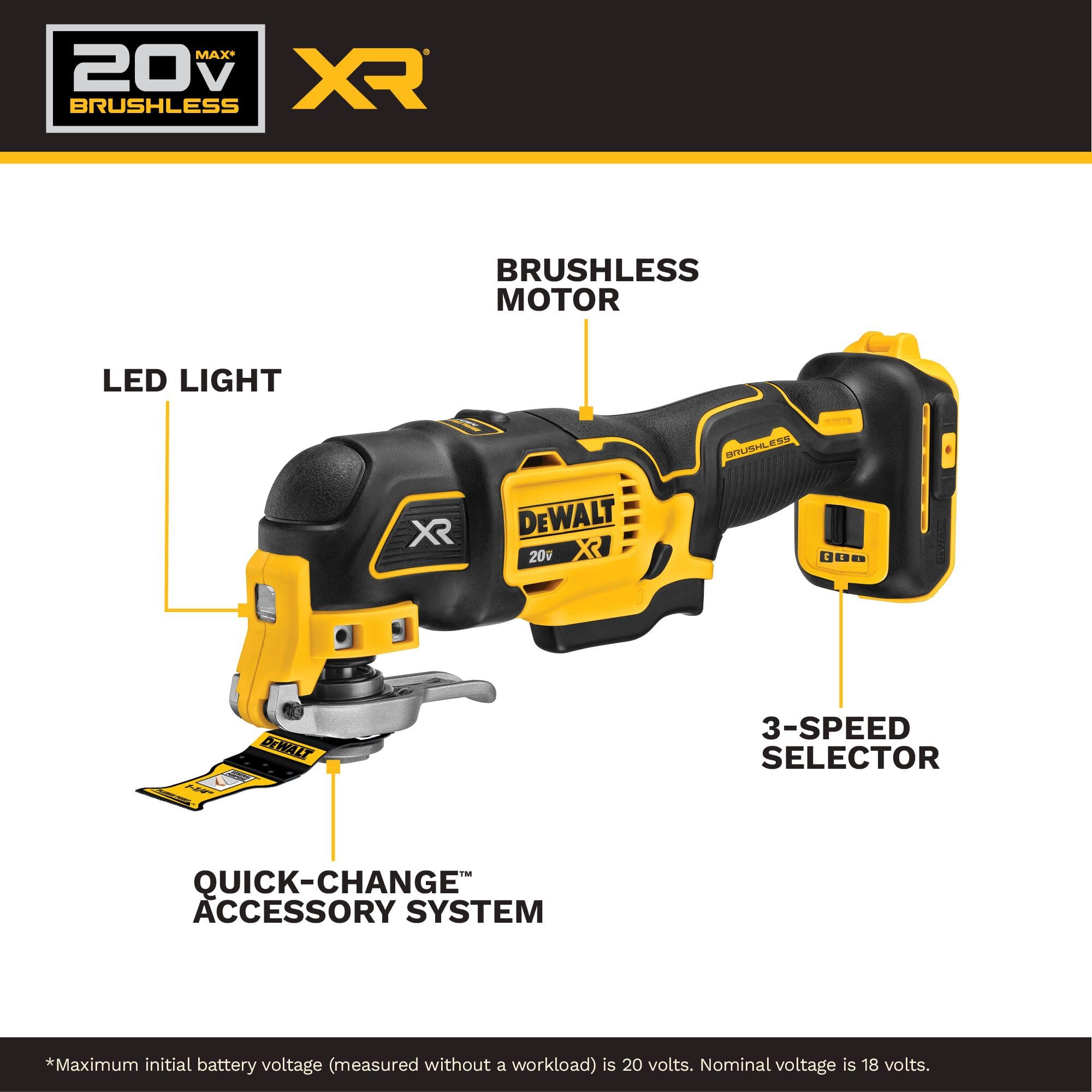20V maks Xr bezprzewodowy Oscillating Multi narzędzie zestaw