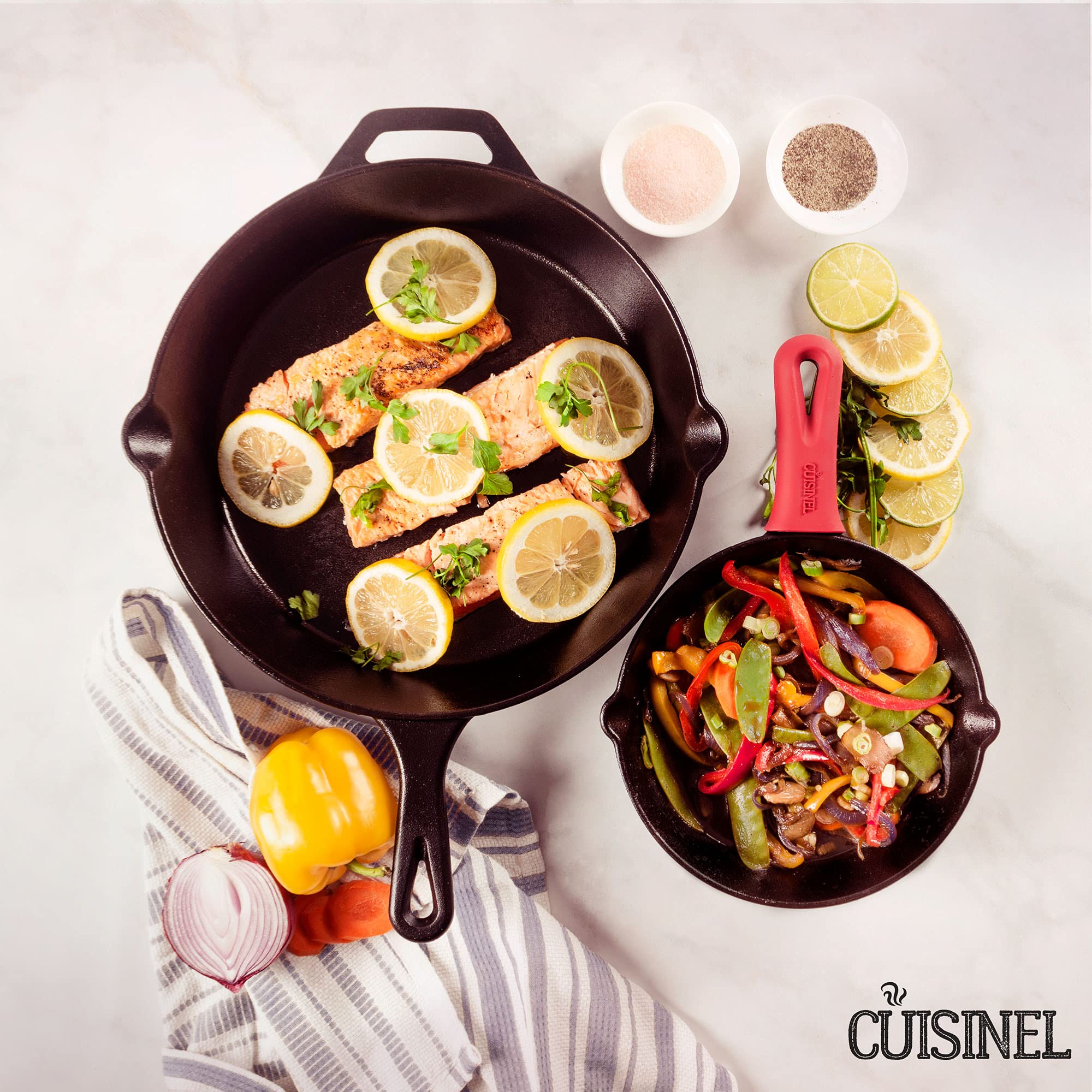 Skillet, Cast żelazko, i 12 Frying Pans, zestaw 8