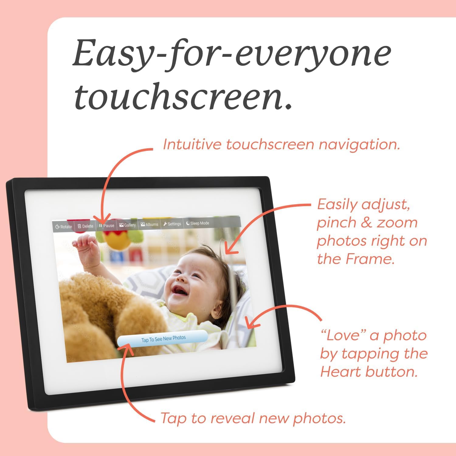Wi-Fi cyfrowy Picture rama, 10 cali Touch ekran