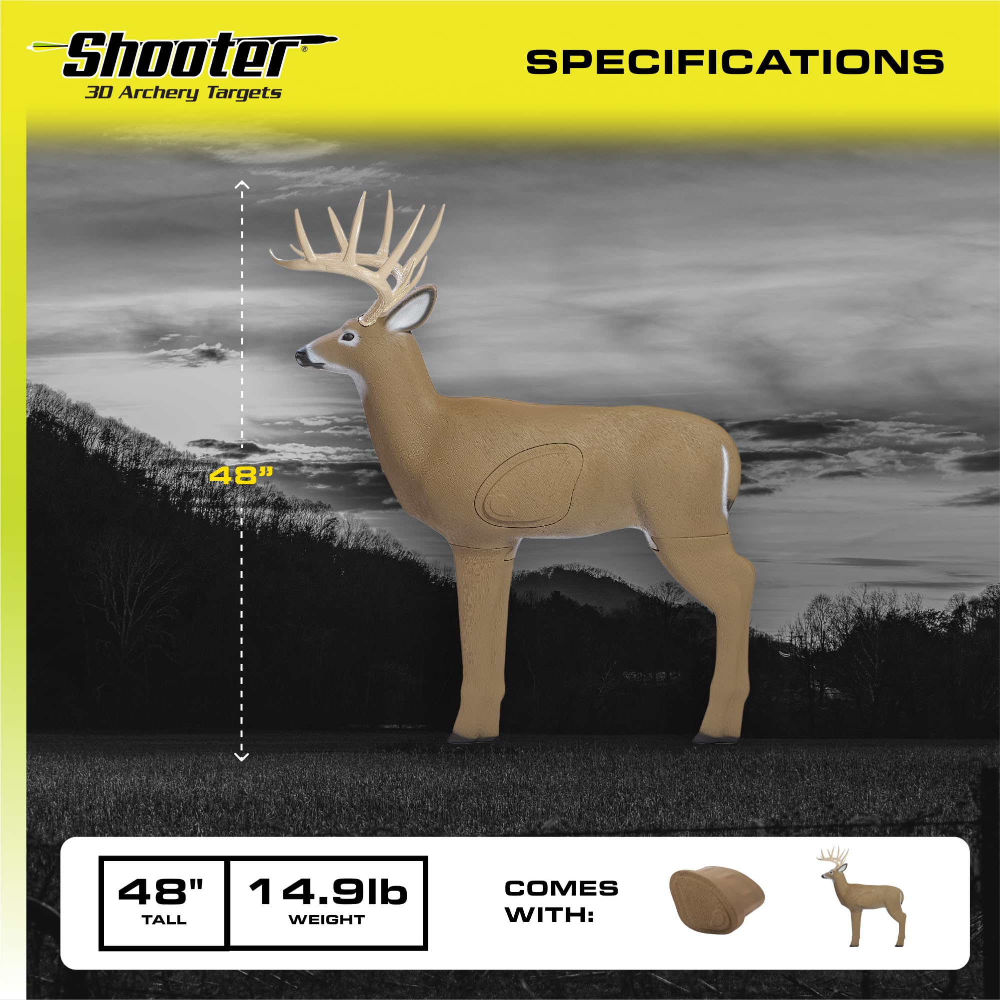 Buck 3D Archery Target z Weather-resistant, Durable Foam